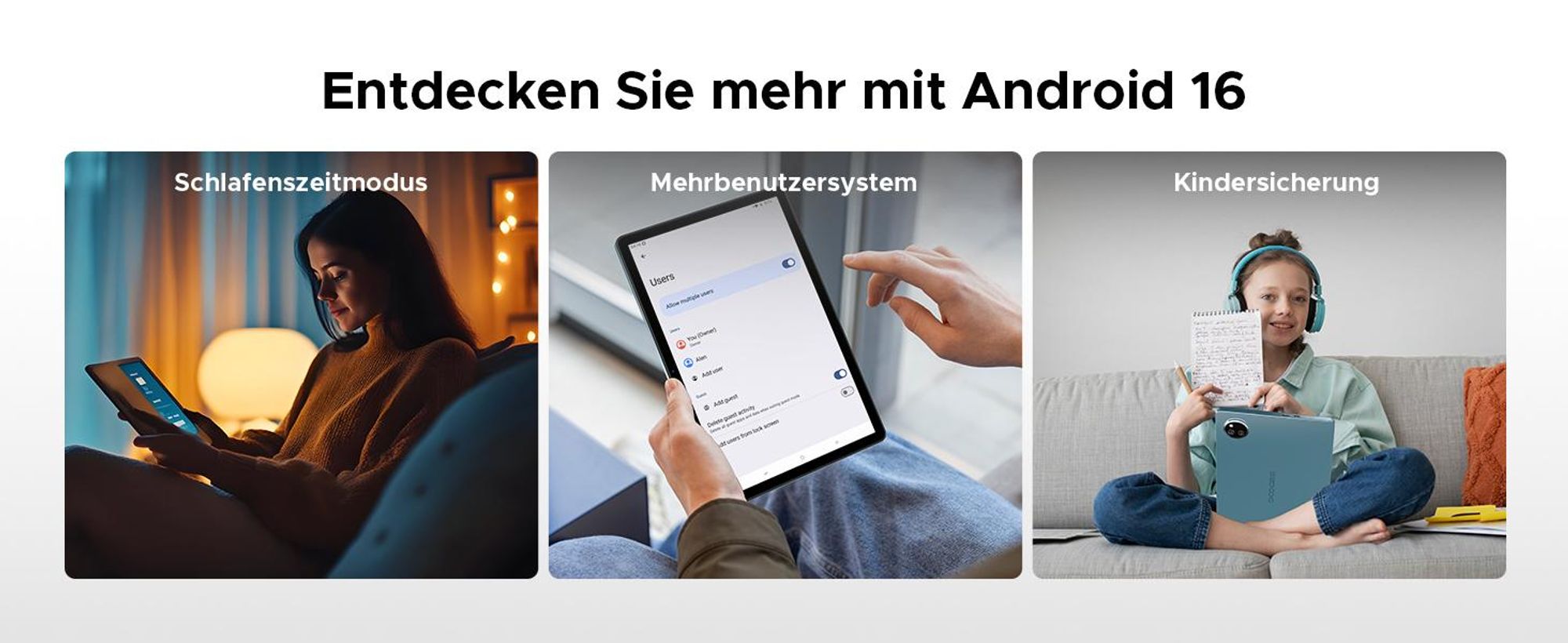 DOOGEE Tab A9 Pro+ - Tablet, Android 16, 11 Zoll, 30(6+24)GB+128GB(bis 2TB erweiterbar), 90Hz, 8580mAh,Widevine L1