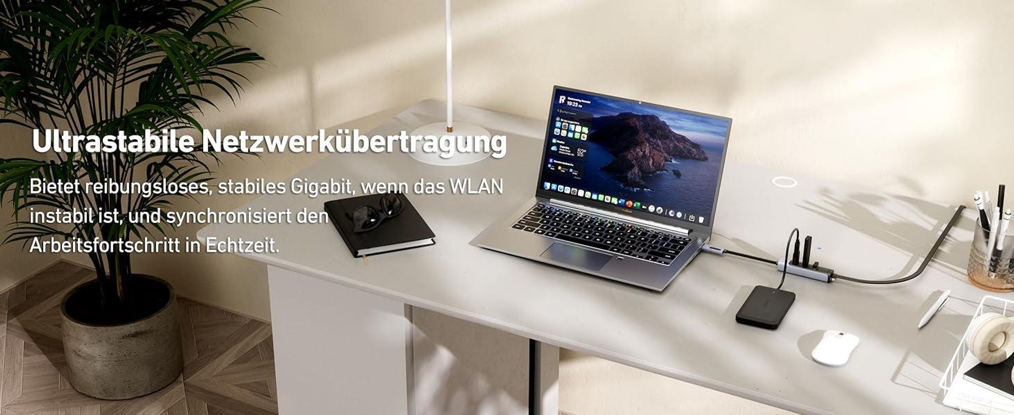 BENFEI Hubs 2in1 USB C USB 3.0 auf Ethernet Adapter mit 3 Port Hub