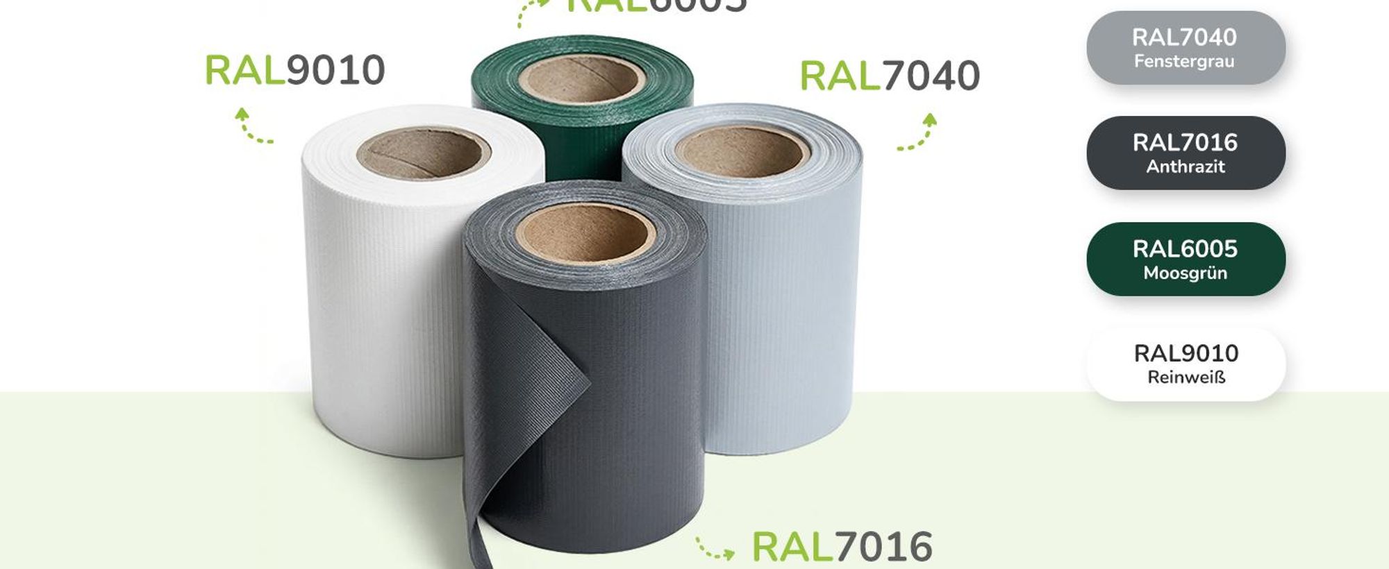 Fepro® PVC Sichtschutzstreifen Zaunfolie Sichtschutz Doppelstabmatten 35m, Grau