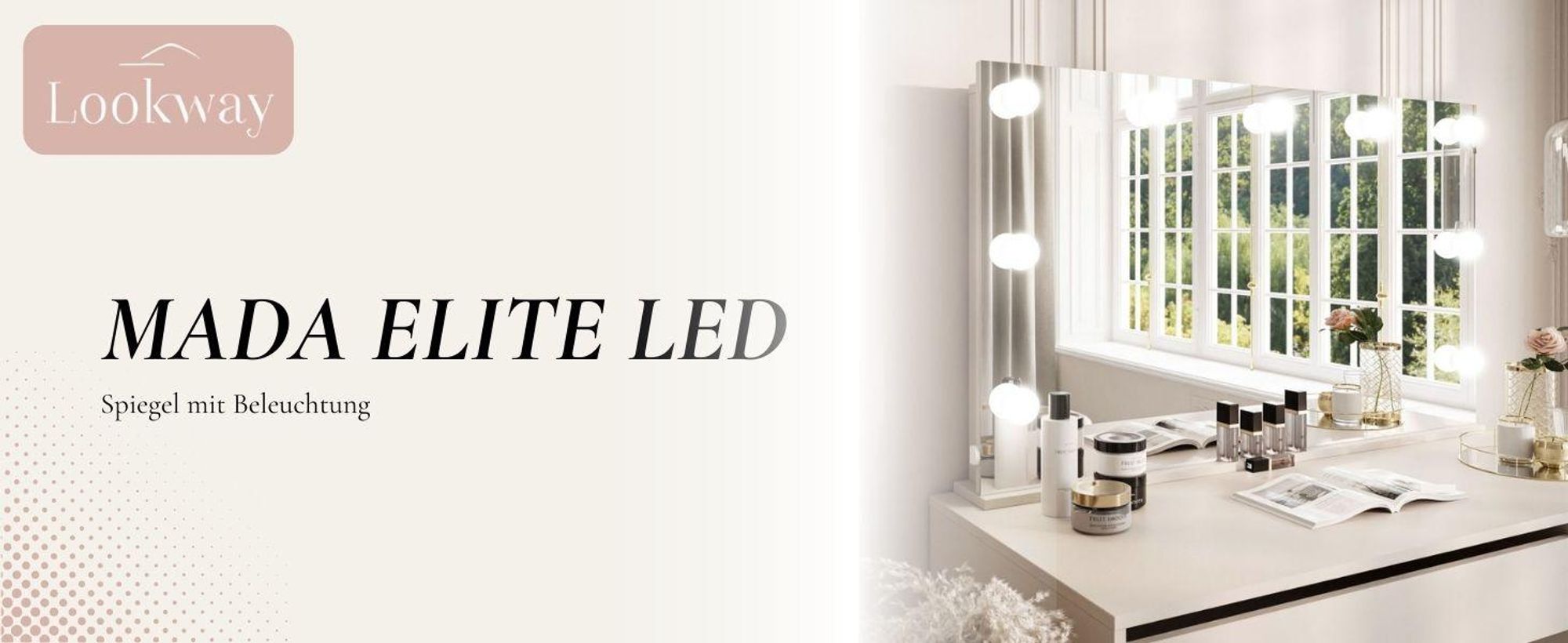 Spiegel mit Beleuchtung MADA ELITE LED Kaschmir