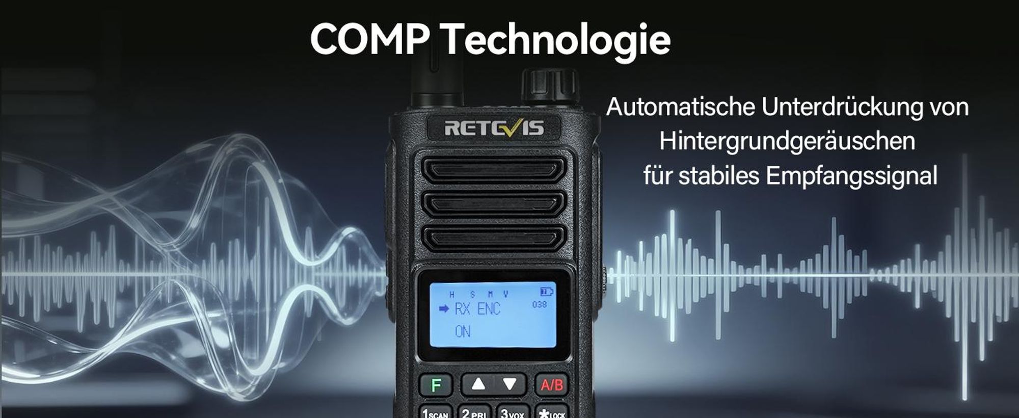 Retevis RA89 Amateurfunk, Hohe Leistung, IP68 Wasserdicht, Dualband, VFO, 2500 mAh Akku, Wiederaufladbares Walkie-Talkie Typ C(2 Stück, Schwarz)