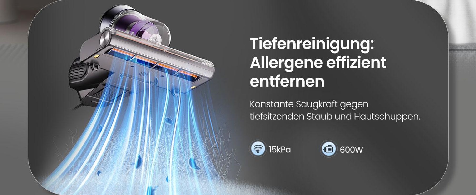 JIMMY BX8 Matratzenstaubsauger: 600W, 15kPa, UV-C, Ultraschall, Staubsensor & Anti-Tangle Walze