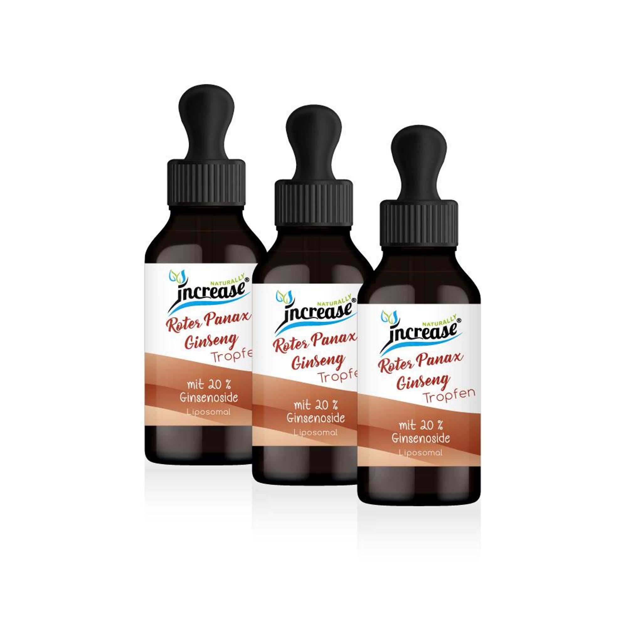 Nimm 3, zahl 2 Aktion Liposomale Roter Panax Ginseng Tropfen hochdosiert - 2000mg Roter Panax Ginseng pro Tag davon 400 mg Ginsenoside