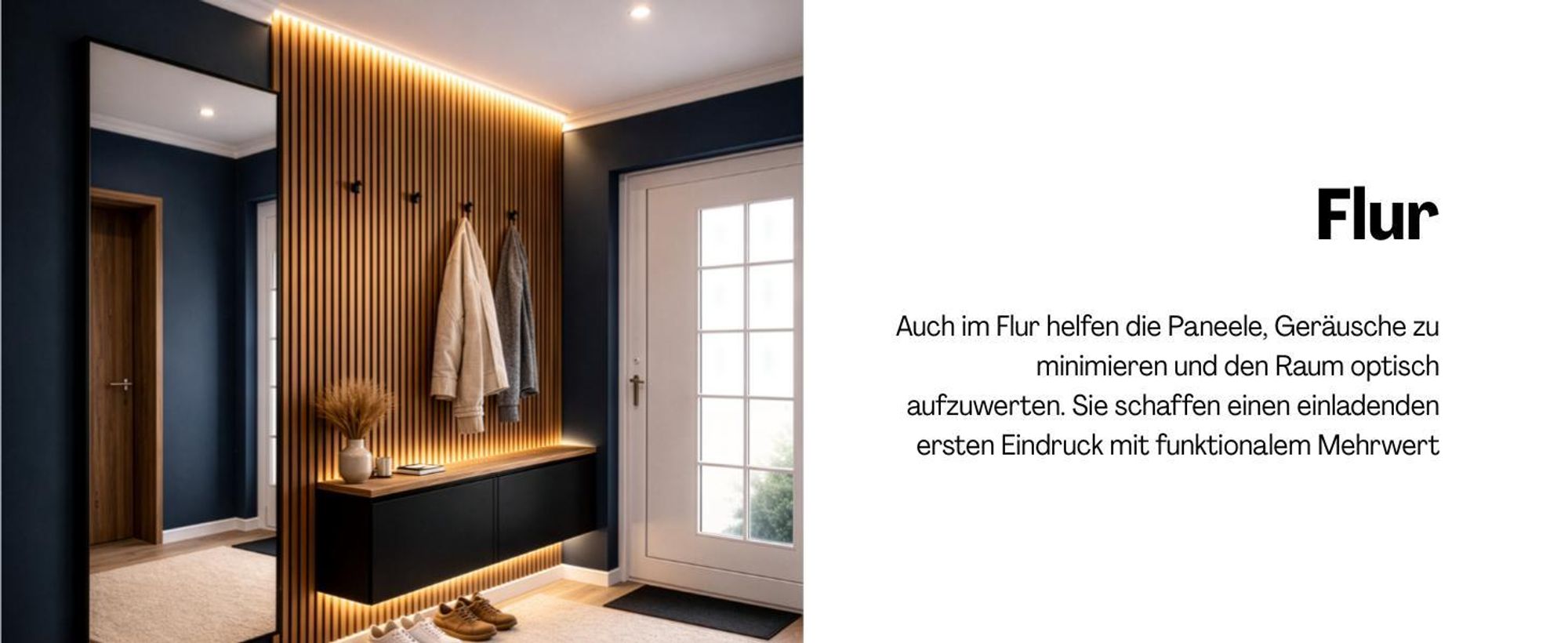 AKUSTIKO Lamella Akustikpaneele 4 Stück 280x60cm - flexible Filz MDF Wandpaneele fugenlos - überlappende Holz Lamellenwand, Paneel grau - Akustik Wandverkleidung (6.72m² Grey Ash)