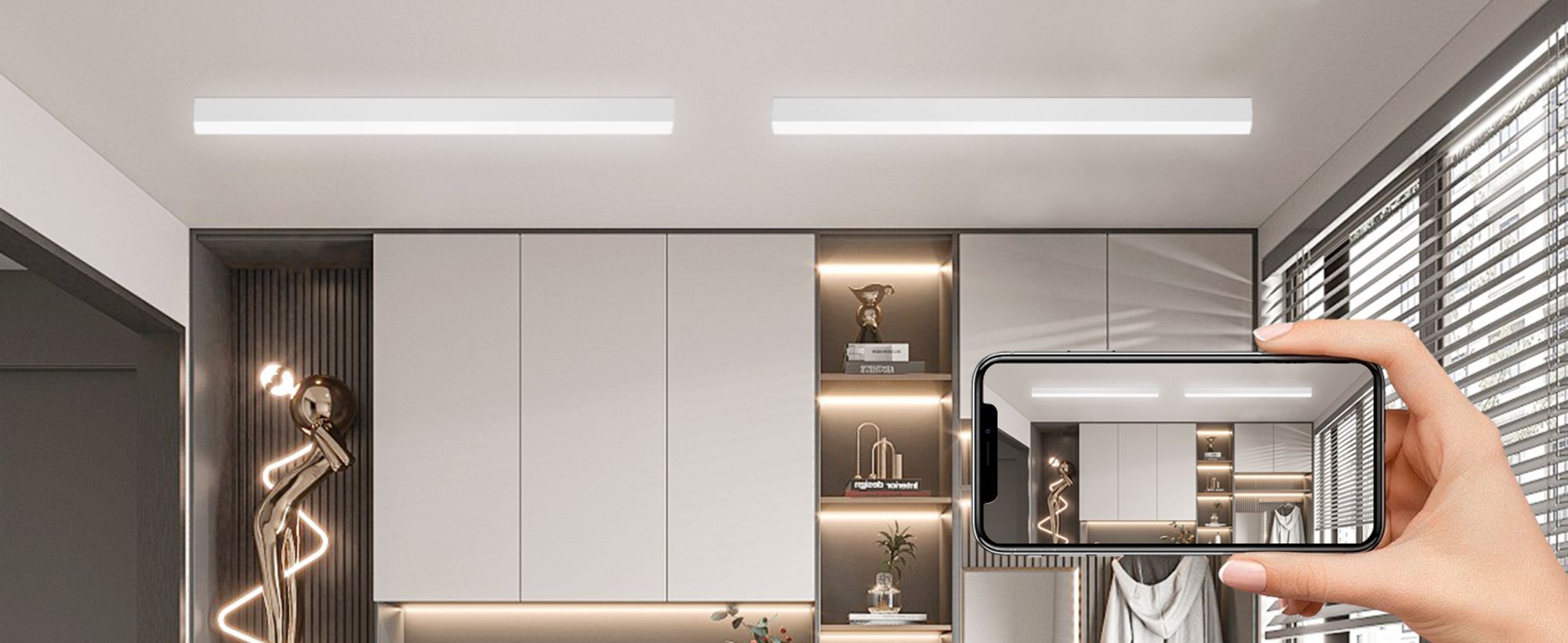 ZMH LED Deckenleuchte Wohnzimmer Deckenlampe 25W Modern Weiß Deckenbeleuchtung 80CM Dimmbar mit Fernbedienung für Schlafzimmer Küche Büro Esszimmer