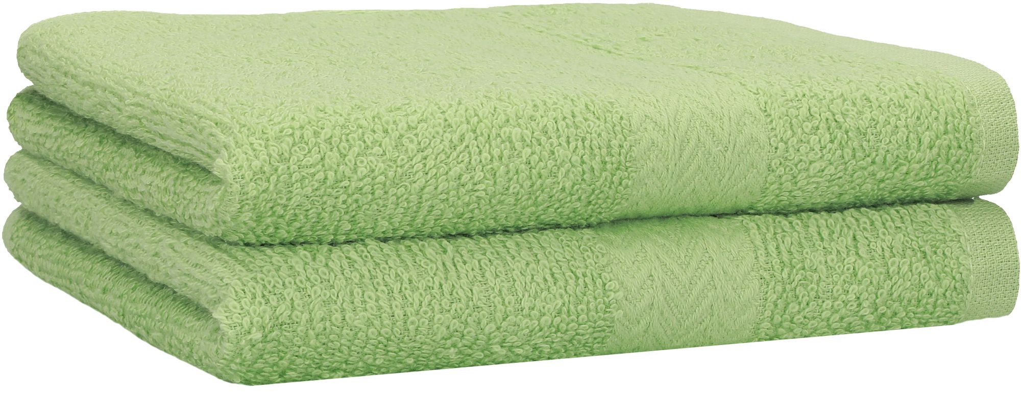 Betz 2 Stück Handtücher 50x100 cm PREMIUM 100% Baumwolle Farbe: apfelgrün