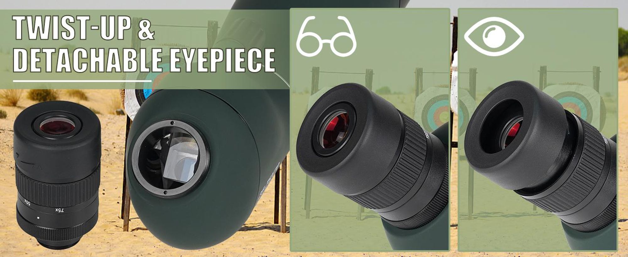 Svbony SV28PLUS monokulárny ďalekohľad, 25-75×70 mm, objektív BAK4 FMC, s adaptérom na telefón, taška na statív, na pozorovanie vtákov, astronómiu