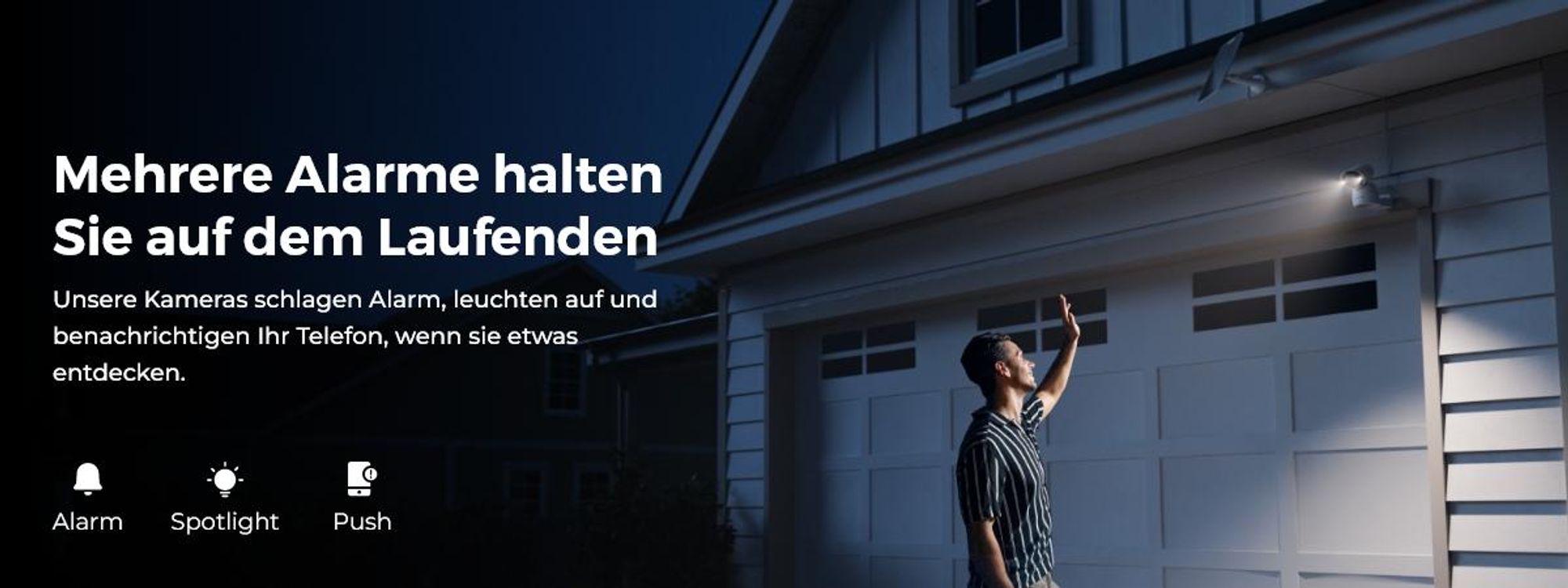 Reolink Argus Track+Solarpanel, 4K 8MP Akku WLAN Überwachungskamera Außen, Dual-Objektiv, 5/2,4 GHz WiFi, Auto Tracking & Zoom, Farbnachtsicht