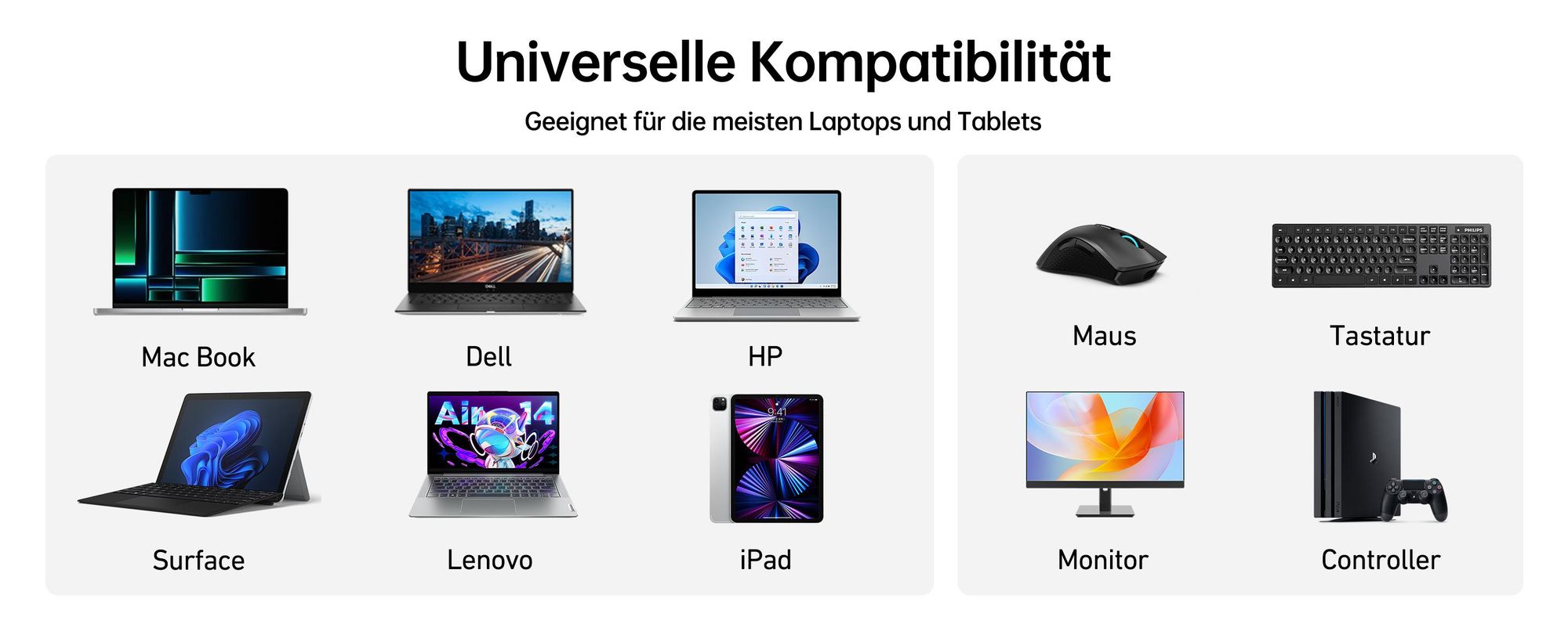 BENFEI Laptop-Ständer & -halterungen Laptop Ständer mit USB C 6in1 Dockingstation