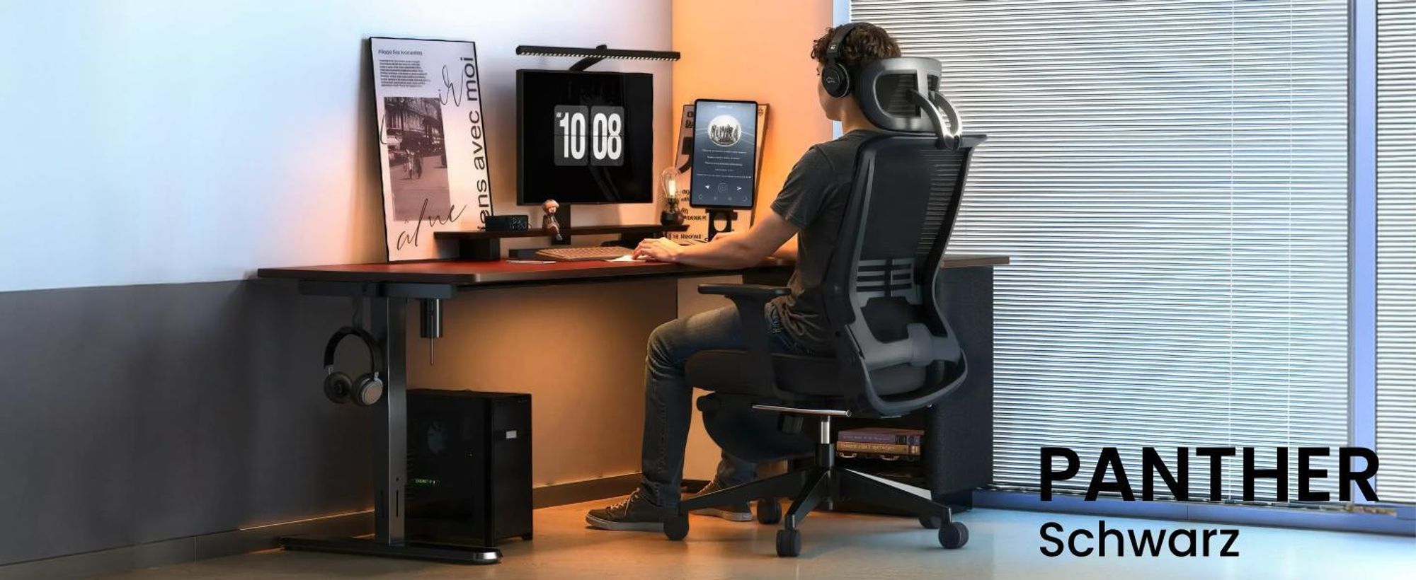 FLEXISPOT Foldex Ergonomischer Bürostuhl,klappbarer Bürostuhl für Kleine Räume mit Lendenwirbelstütze Höhenverstellbaren Armlehnen mit Fußstütze Grün
