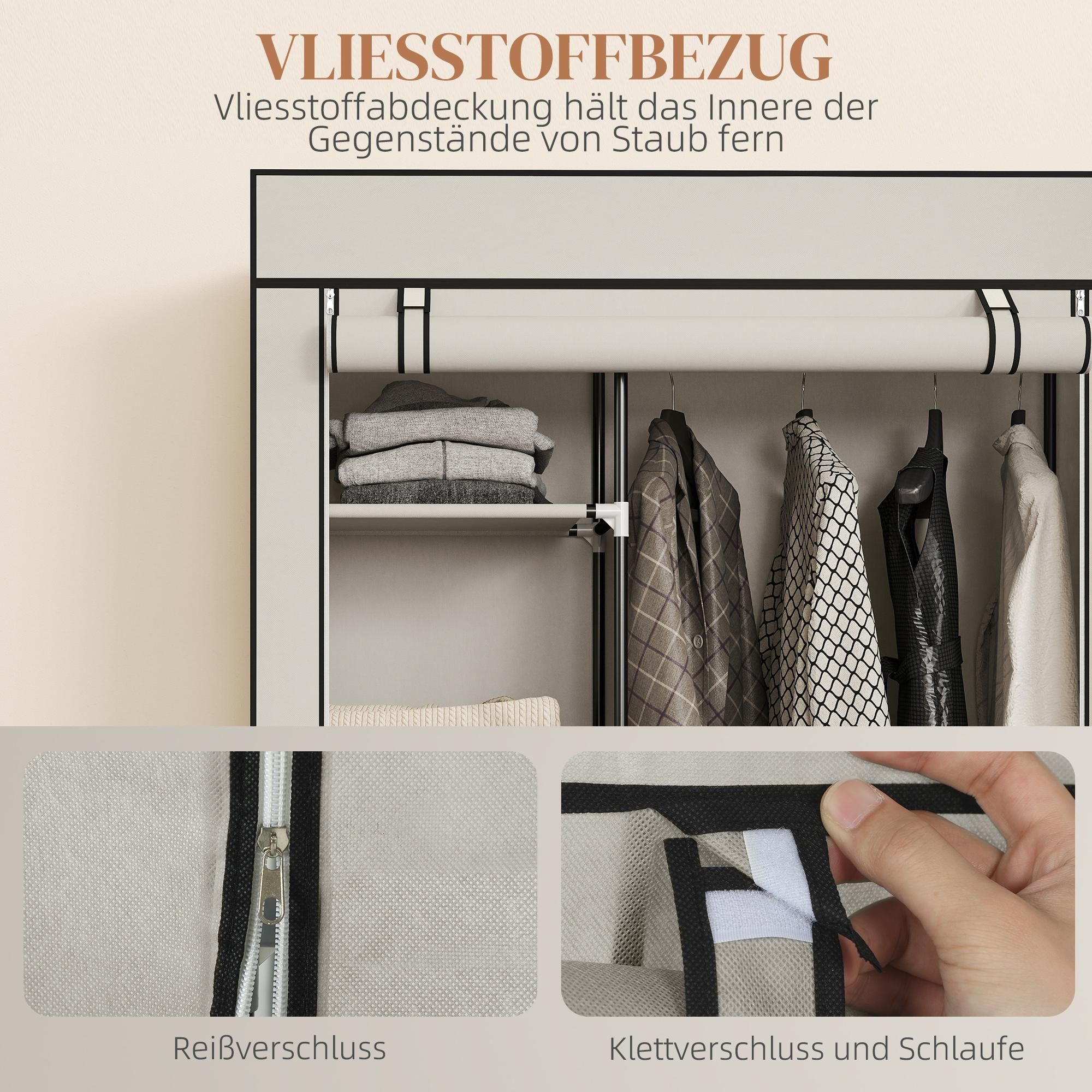 cremeweiß Kleiderständer Textil