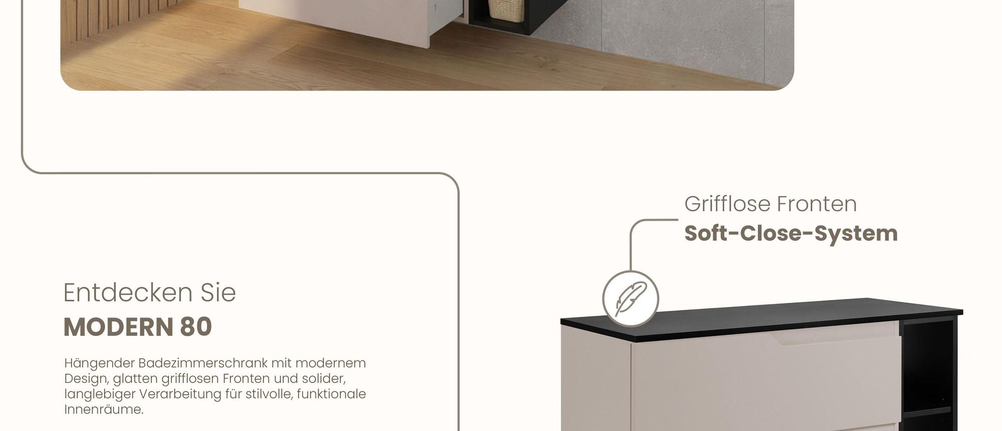 RODAN, Badmöbel, Badschrank, Badezimmermöbel, Badezimmer, MODERN, Waschbeckenunterschrank