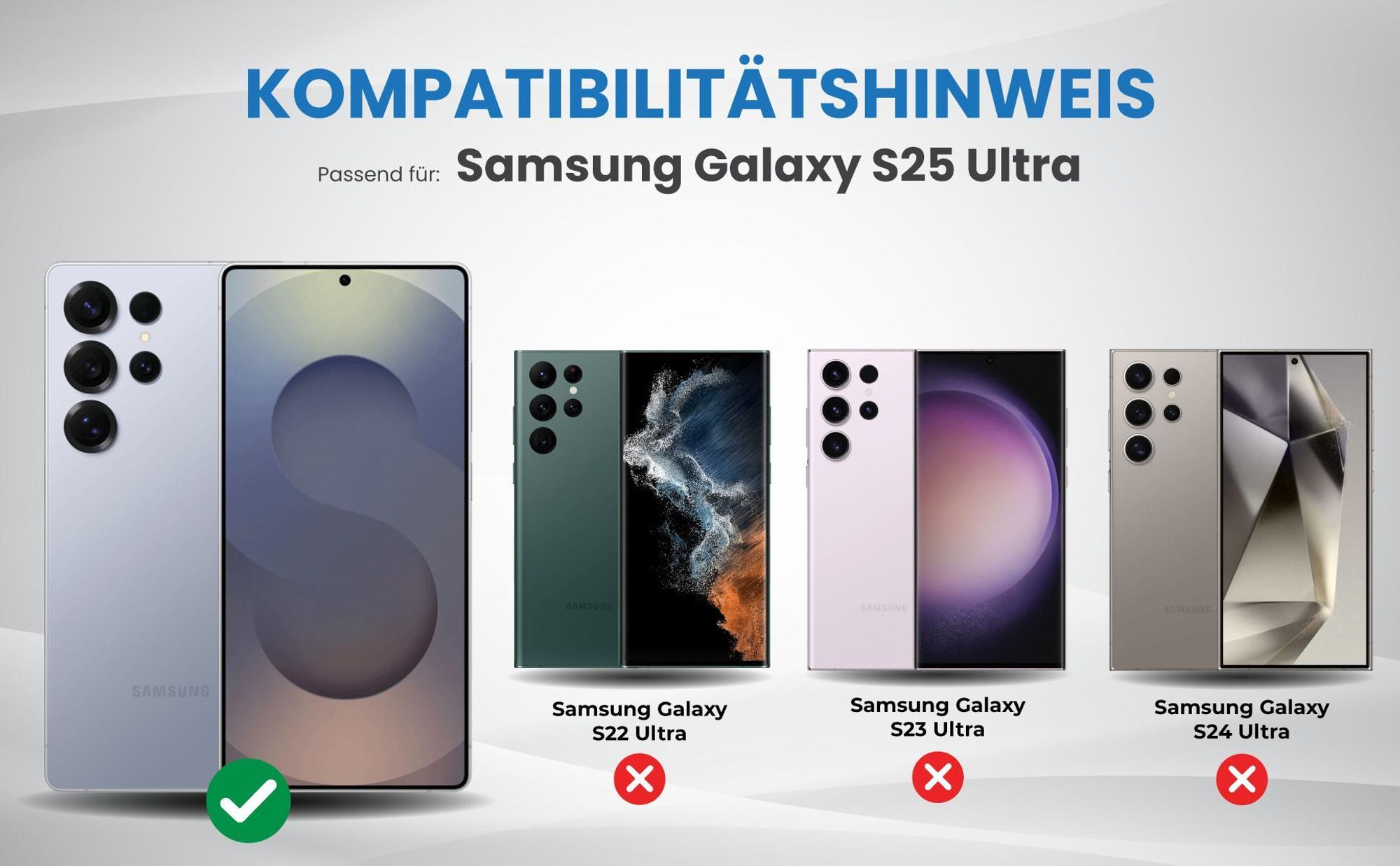 Kompatibilitätshinweise Hülle für Samsung Galaxy S25 Ultra