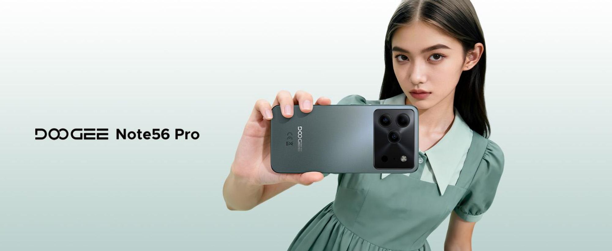 Smartfon DOOGEE Note56 Pro, Android 16, ekran 6,56" 90Hz, bateria 6150mAh, 32GB RAM + 128GB pamięci wewnętrznej, 4G, Dual SIM, 13MP, NFC, czytnik linii papilarnych, rozpoznawanie twarzy