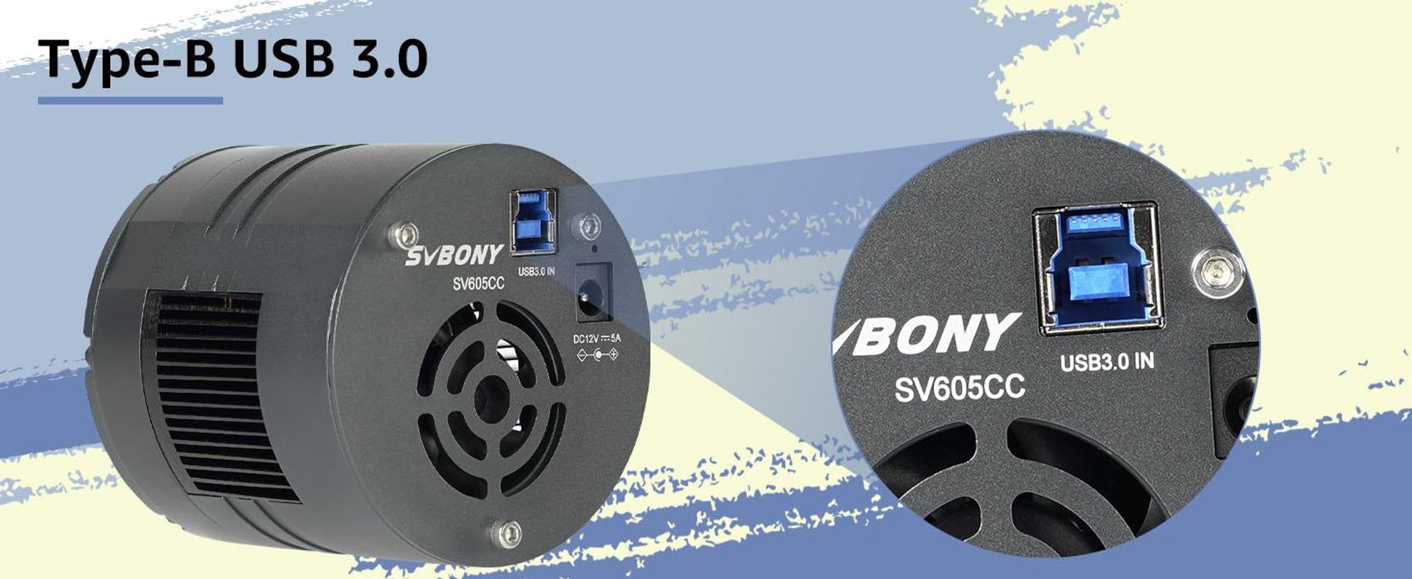 Svbony SV605CC Deep Sky Teleskopkamera, Farb Astrokamera Back-Illumination Technologie IMX585 CMOS, Teleskop Okular mit 1,25Zoll USB3.0 Zero Amp Glow, Gekühlte Okular für Deep Sky Astrofotografie
