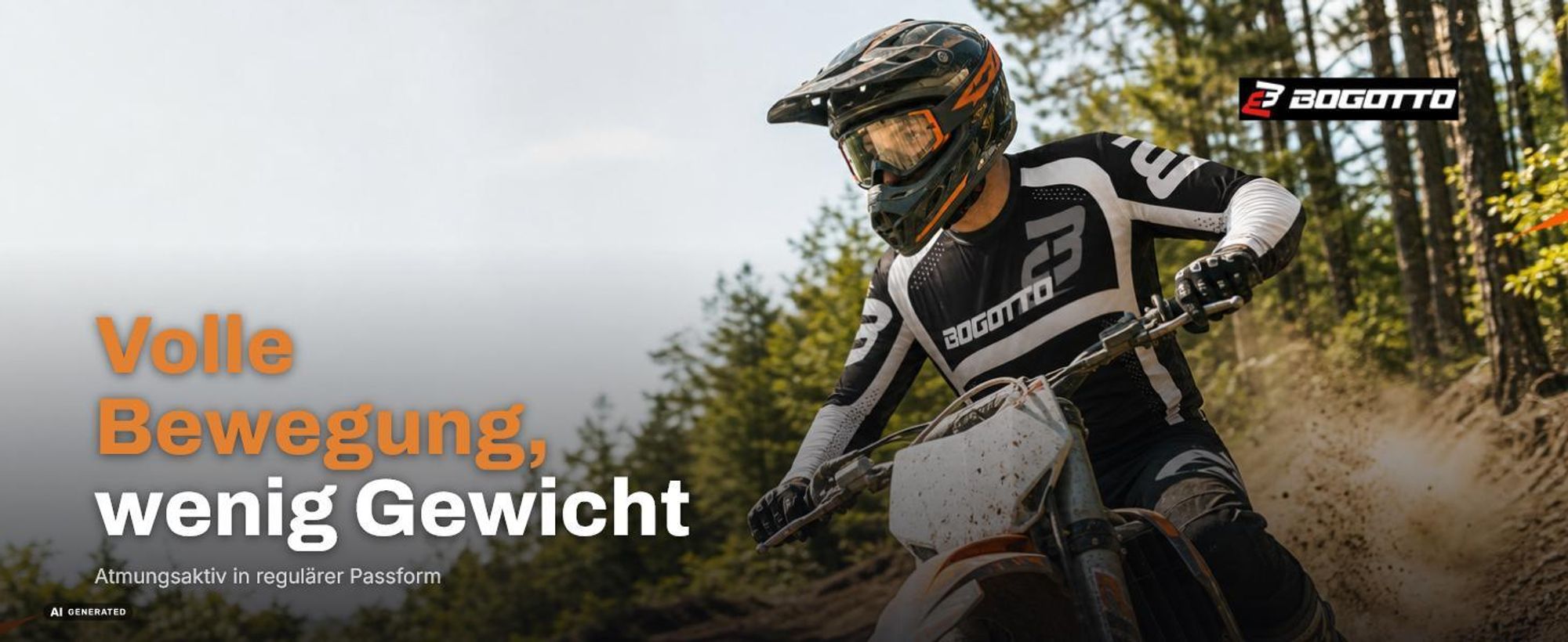 Bogotto Ares-MTN Motocross Jersey, schwarz/rot/weiß, 3XL