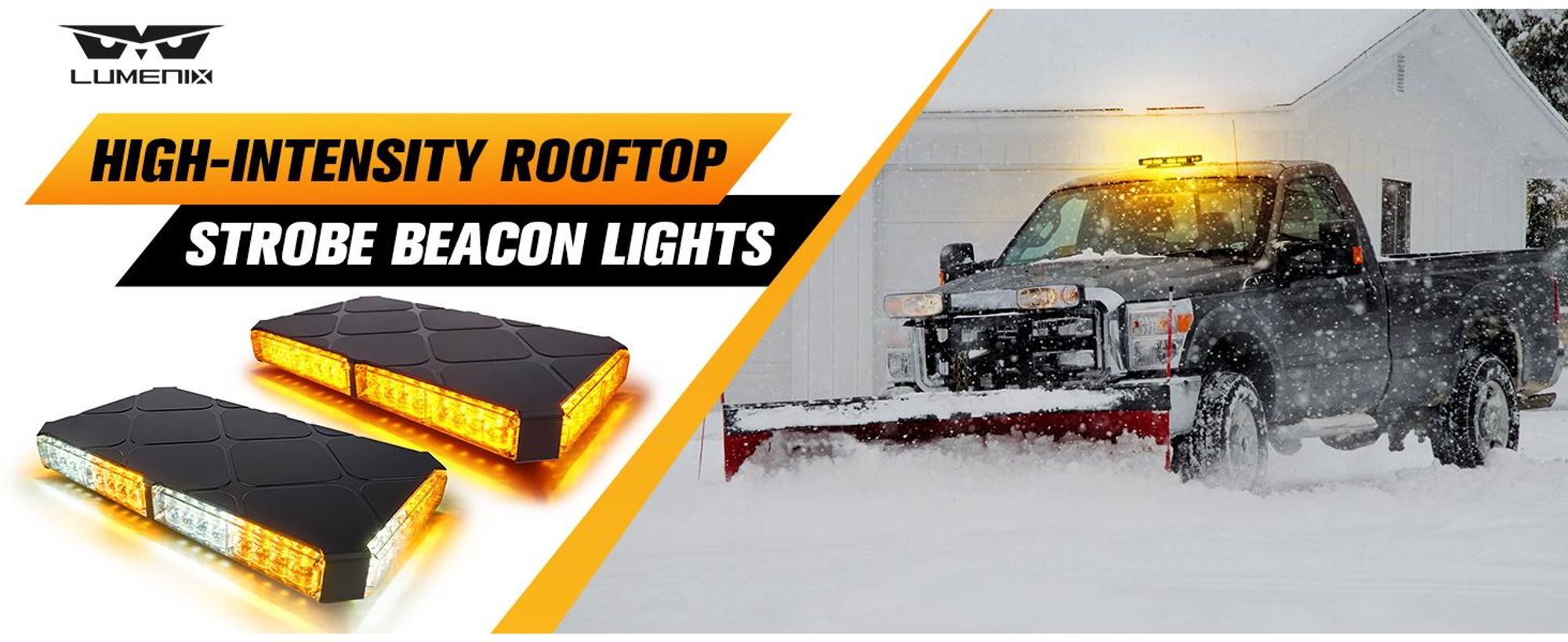 48 LEDs Warnblinkleuchte, 12V-24V Amber Warnleuchte Warnblinkleuchte 16 Modi Warnlicht, IP67 Wasserdicht， für Traktor, LKW,  PKW, Anhänger