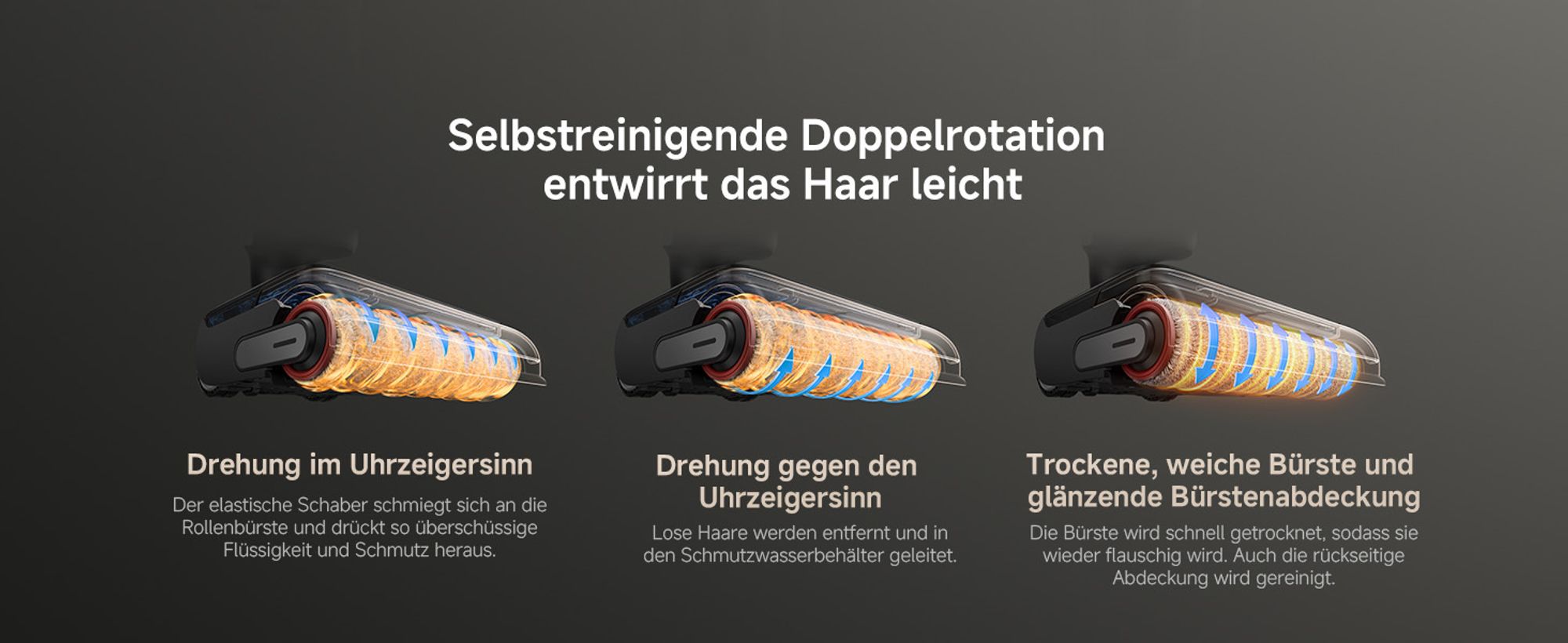 DREAME H15 Pro Nass- und Trockensauger, GapFree AI DescendReach Roboterarm, dreifache Kantenabdeckung, 21kPa Saugleistung, 0 Tangle, 180° Lie-Flat