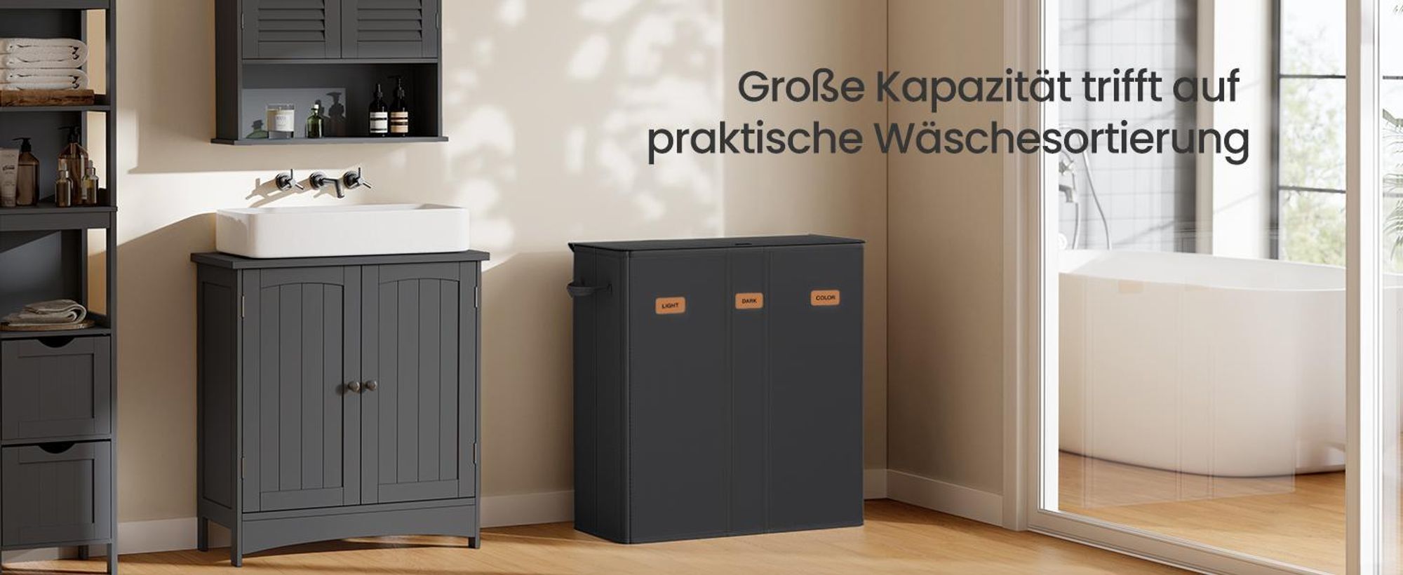 Große Kapazität trifft auf praktische Wäschesortierung