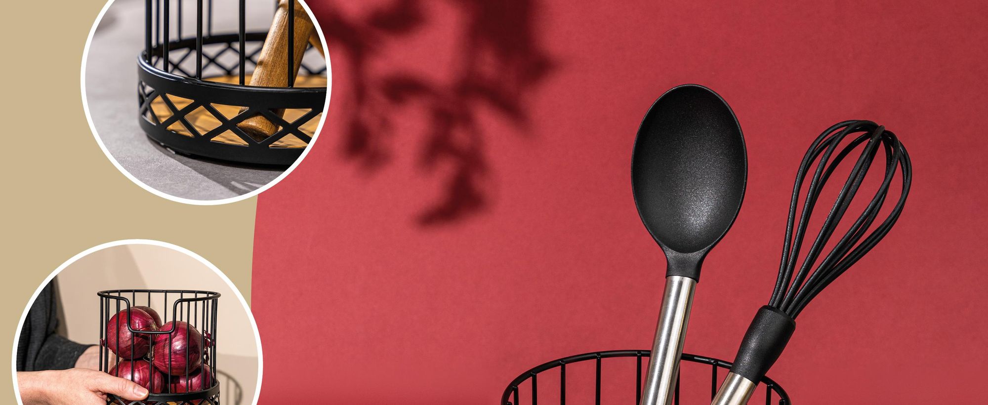 Porte-ustensiles de cuisine dans la cuisine