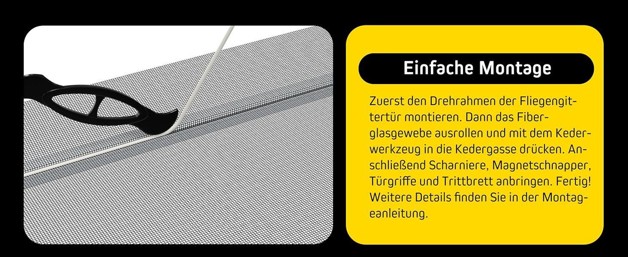 Fliegengitter Tür Balkontür mit Rahmen 80x200 weiß Balkontür Insektenschutz Türrahmen JALOUSIESCOUT ProtectLine
