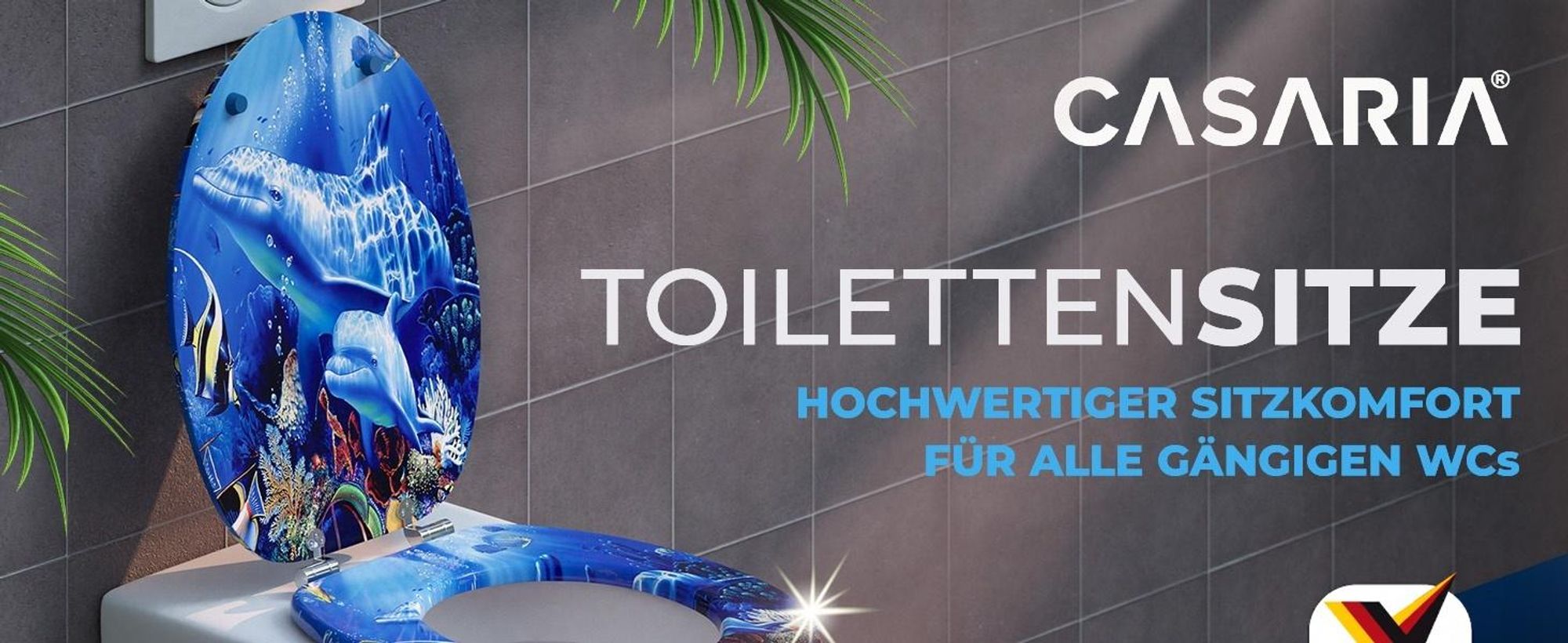 CASARIA WC Sitz mit doppelter Absenkautomatik Delfin