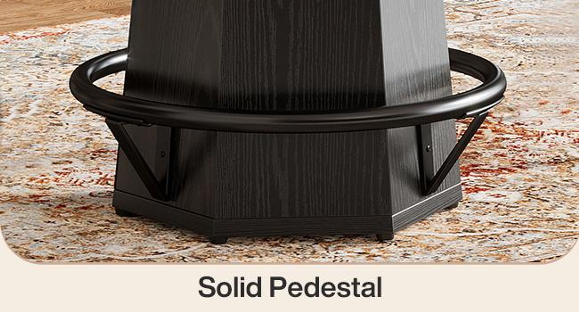 Tribesigns runder Stehtisch, 100 cm hoch bartisch, Bistrotisch mit Metallfußstütze, industrieller Hausbar-Hochtisch, Esstisch für kleine Räume