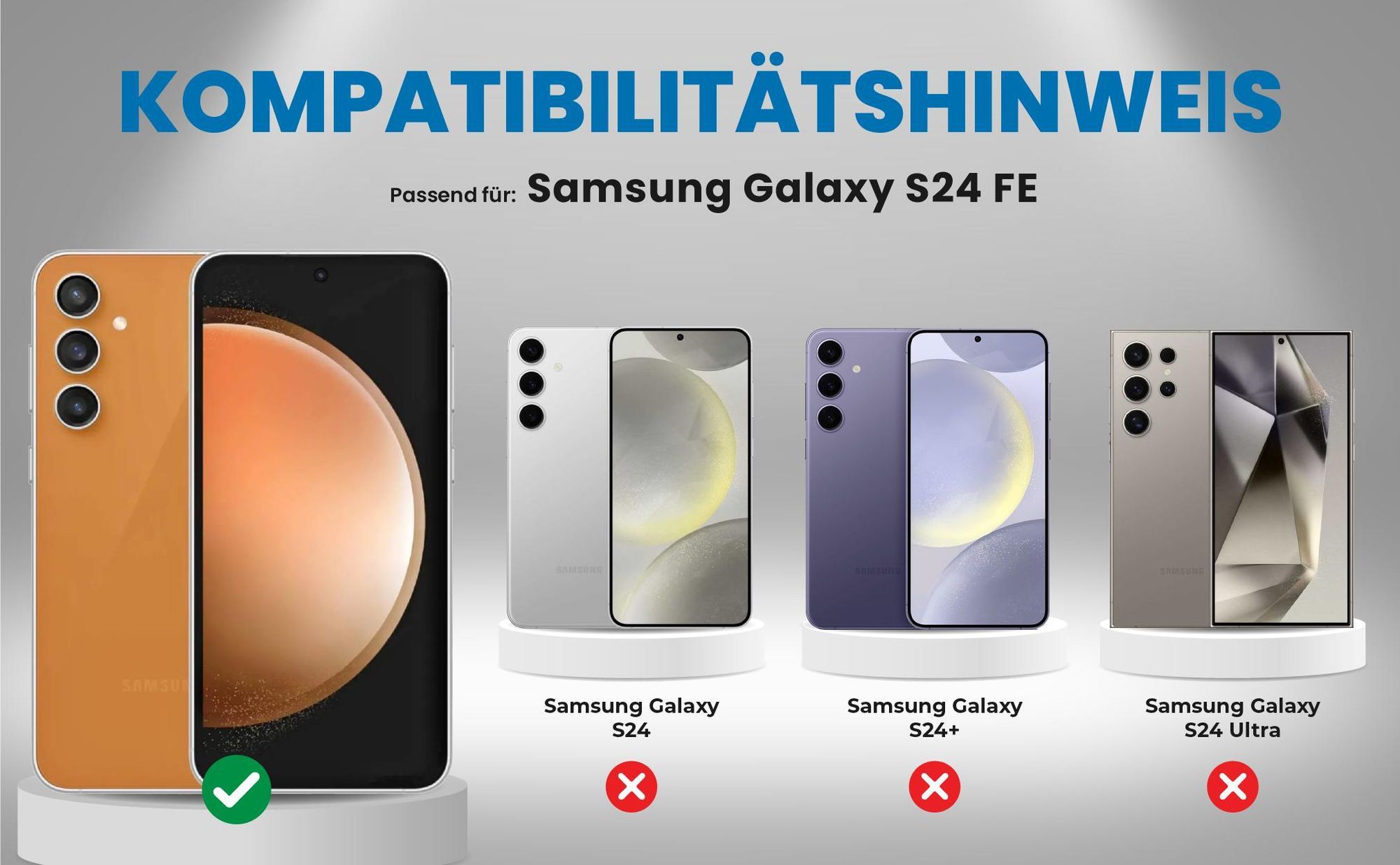 Kompatibilitätshinweise Hülle für Samsung Galaxy S24 FE