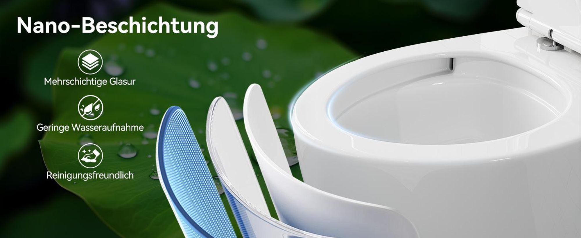 Komplett Vorwandelement Toilette Set - 82cm Unterputzspülkasten + Hänge  WC Wand Toilette + Rechteckig Chrome Drückplatte HOROW