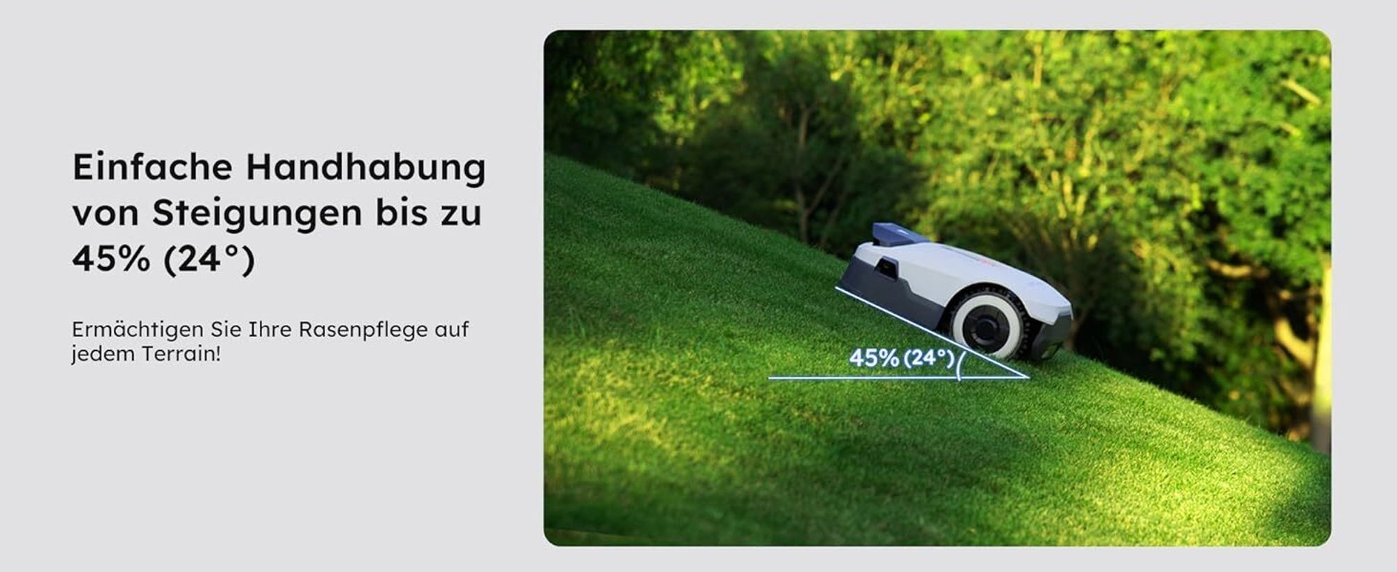 ANTHBOT KI Mähroboter ohne Begrenzungskabel Max. 1500m², RTK+4-Kamera-Vision, Rasenmäher Roboter, KI Auto Kartierung,Igelschutz, Genie 800