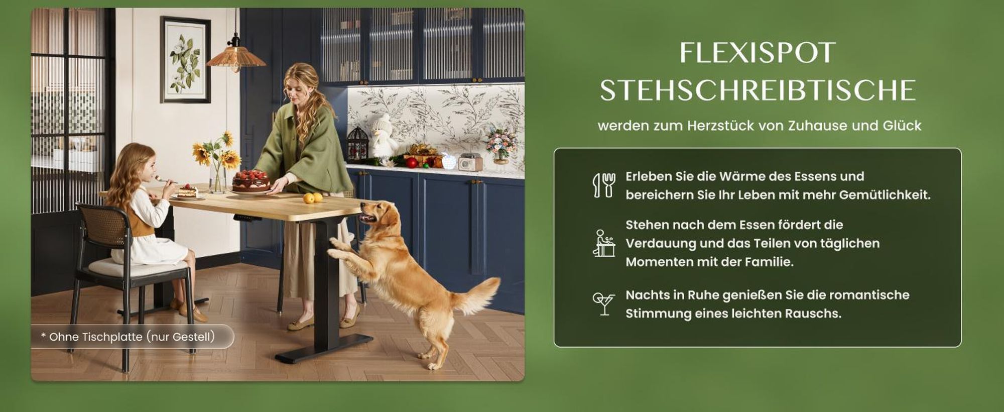 FLEXISPOT ValtreX E200 Höhenverstellbarer Schreibtisch 140x80cm 200KG TRAGKRAFT, 25MM EINTEILIGE TISCHPLATTE, 2 Motoren, USB-Anschluss, Ahorn