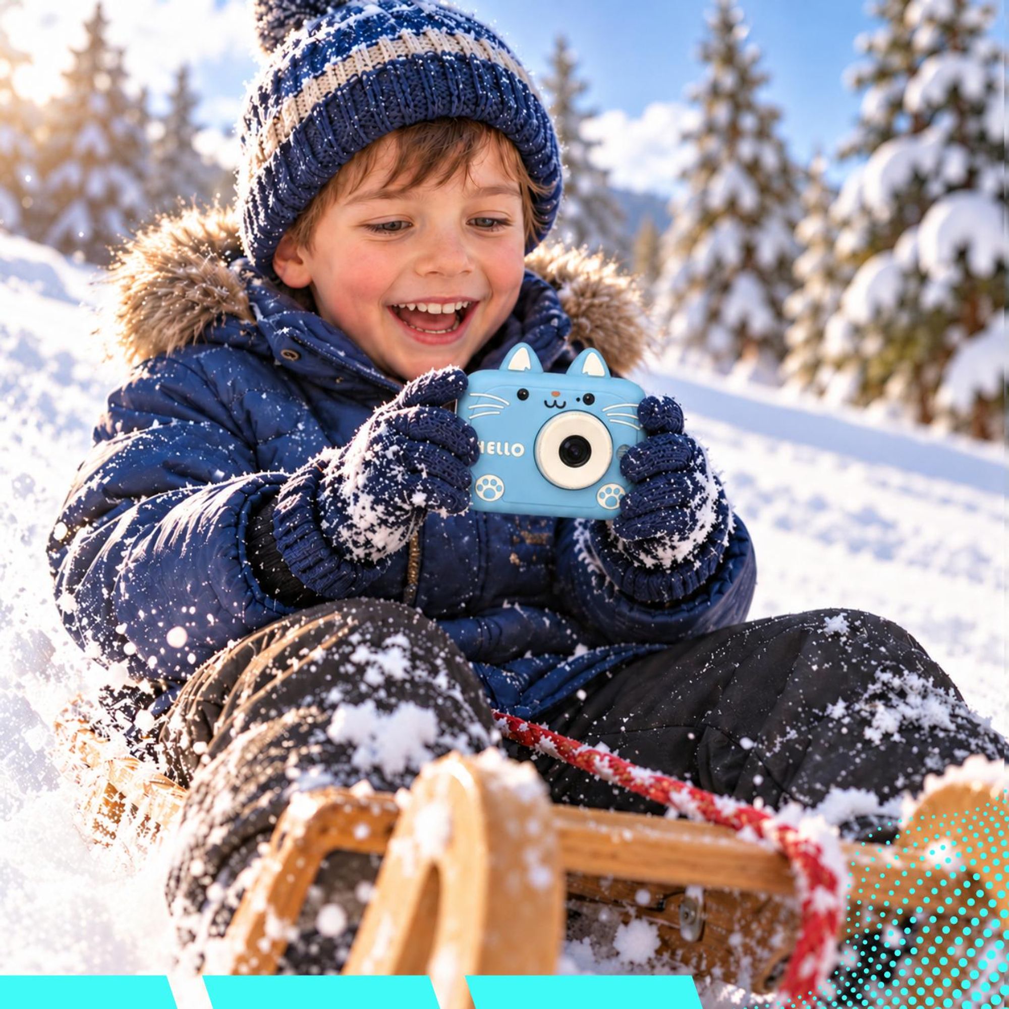 Digitale Fotokamera Für Kinder 40 Mp Kamera Spielzeug Spiele + 32Gb Karte