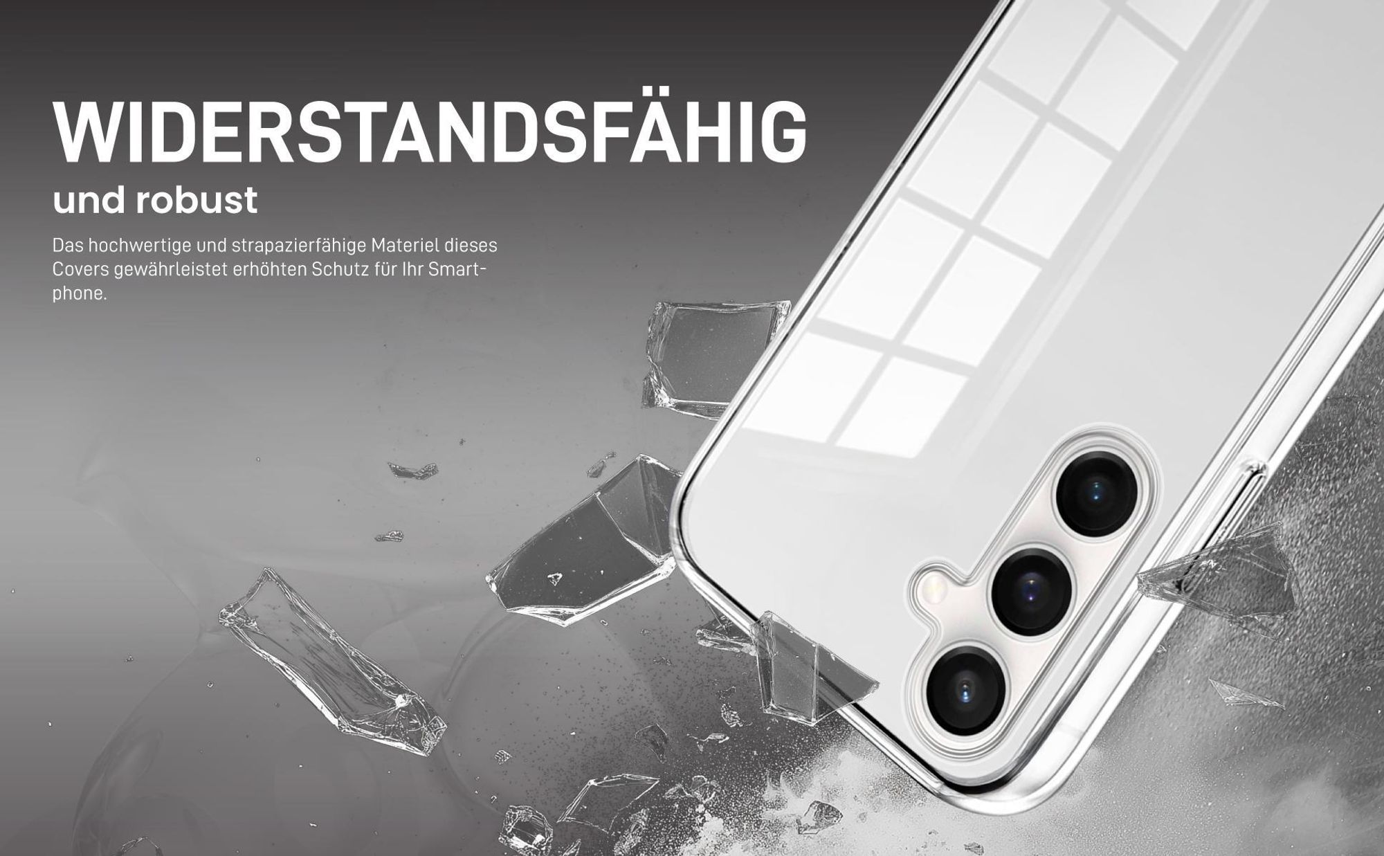 Transparentes Front Back Cover für Samsung Galaxy S25 mit Aufprallschutz