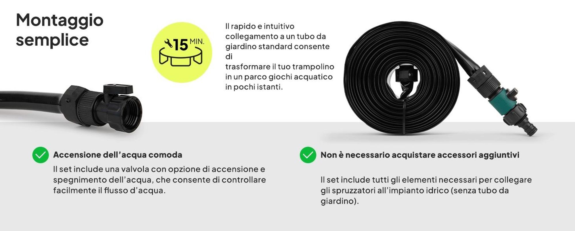 Set di irrigatori Zipro 2 in 1 per tappeti elastici