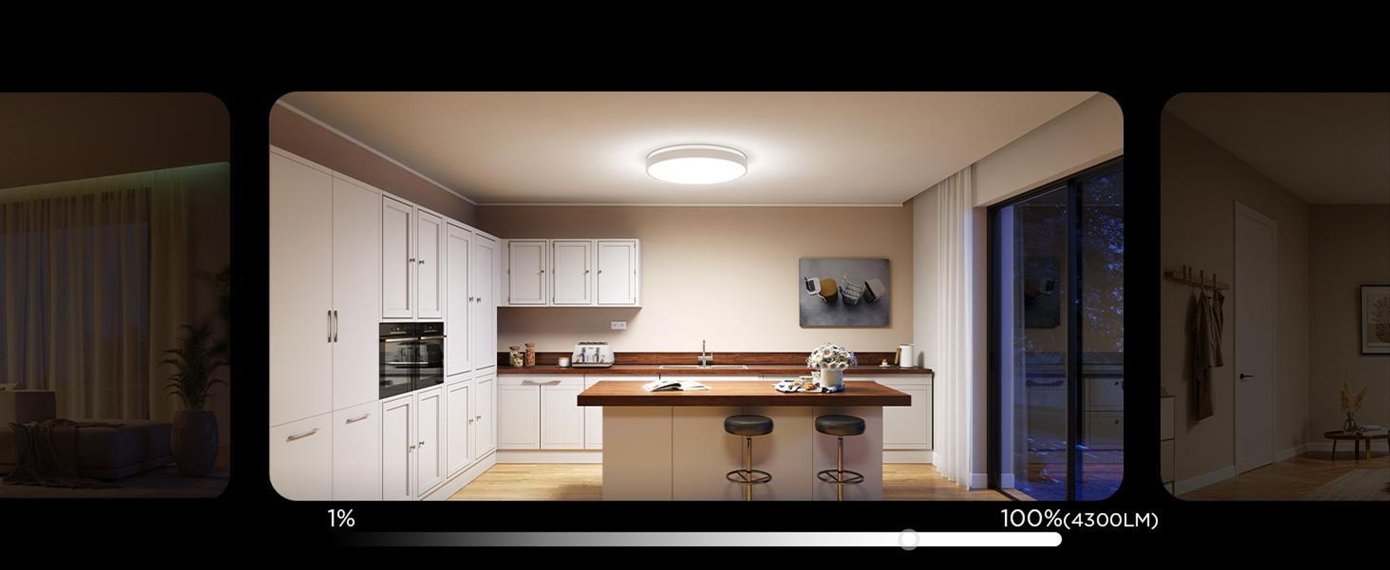 Govee Deckenlampe RGBIC, Smart LED Deckenleuchte 4300lm Kompatibel mit Matter, Alexa & Google Assistant, LED Lamp Dimmbar mit Hintergrundbeleuchtung