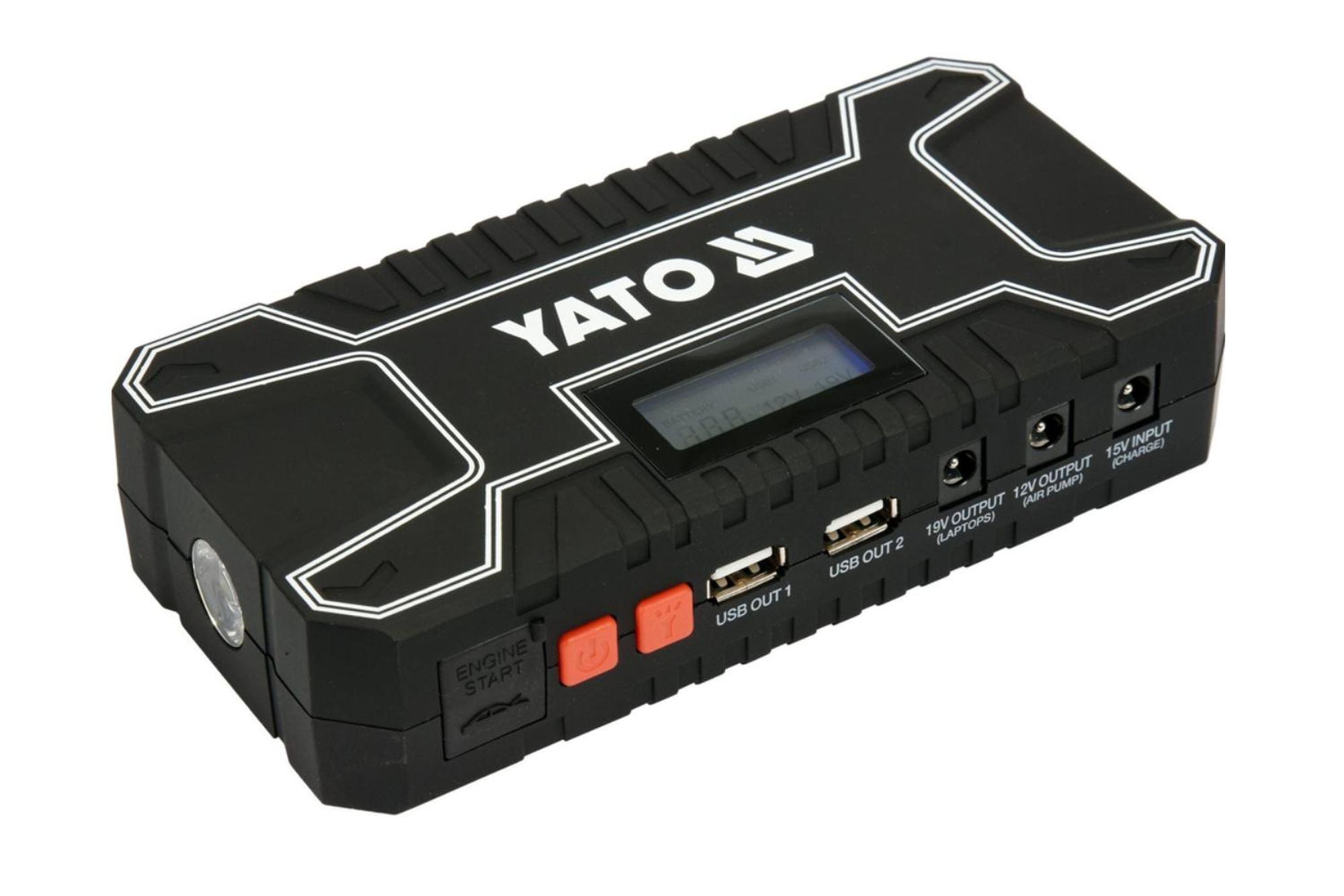 YATO Powerbank mit Starthilfe YATO Powerbank 12000mAh mit 12V Starthilfe und USB-Ladefunktion