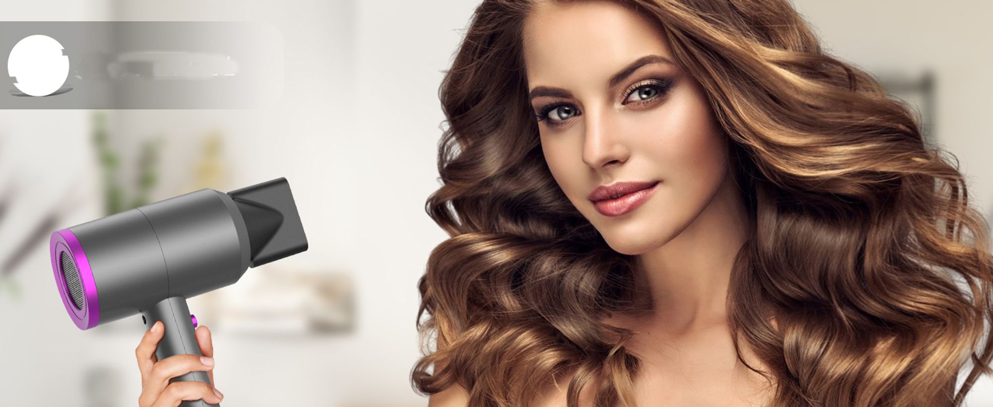 Ionen Föhn AC Motor 2000W Haartrockner, Schnelltrocknen Hair Dryer, Salon Haarfön mit Heiß-/Kalttaste, 3 Fön Concentrators and Diffuser