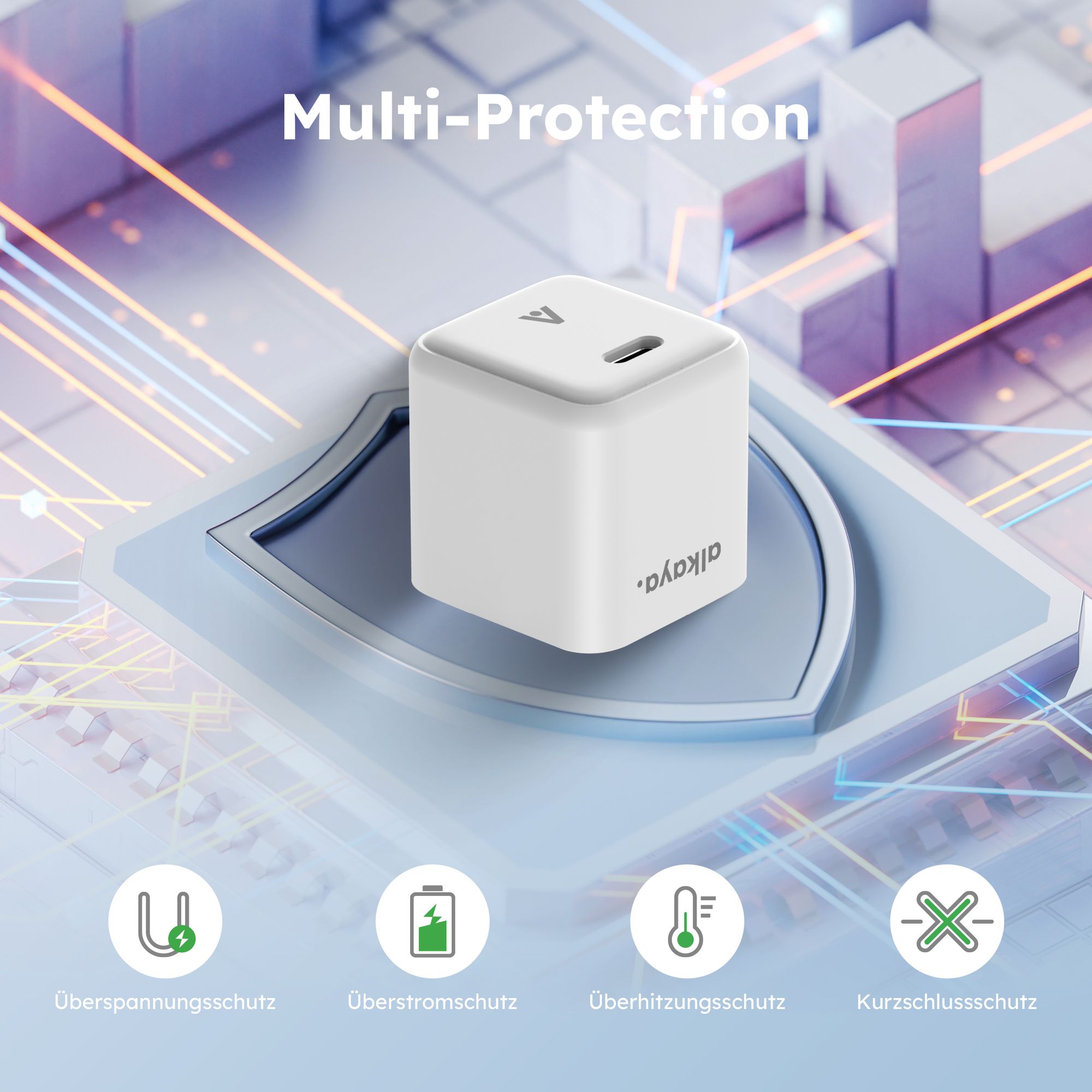 alkaya NEXUS-Laderät mit GaN-Technologie 20W weiss