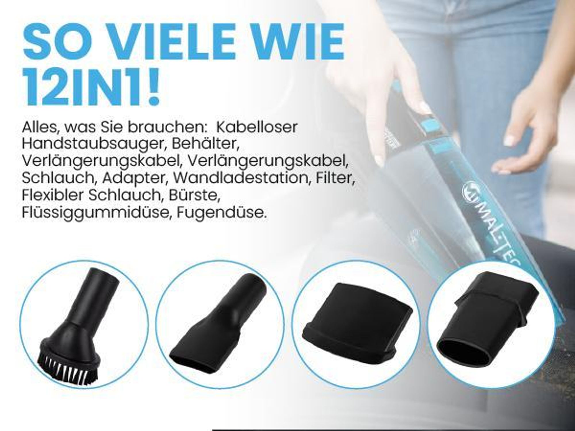 Handstaubsauger Beutellos Kabellos trocken und nass