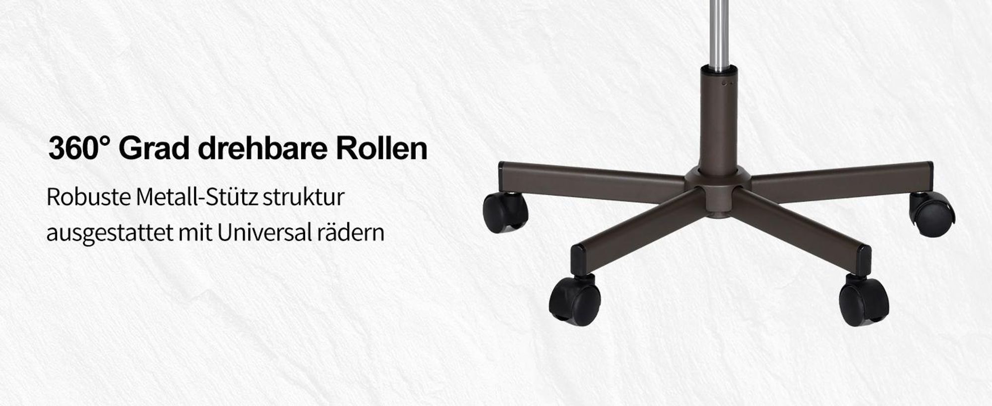 Duhome Schreibtischstuhl Ergonomisch Drehbar Bürostuhl Höhenverstellbar mit Armlehnen Drehstuhl mit Rollen für Büro Arbeitszimmer Office, Braun