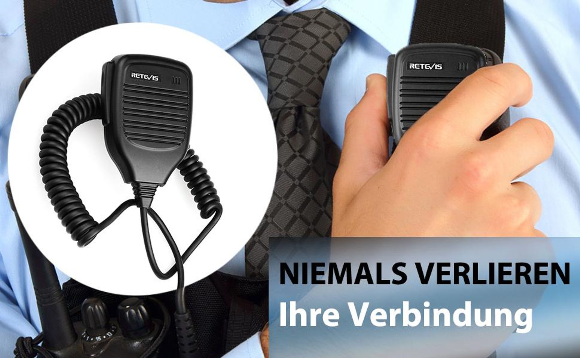 Retevis Mikrofon Walkie-Talkie 2 Pin Handlautsprecher-Mikrofon Kompatibel mit Funkgerät RT24 RT27 BF-888S BF-UV 5R Kenwood (1 Stück)
