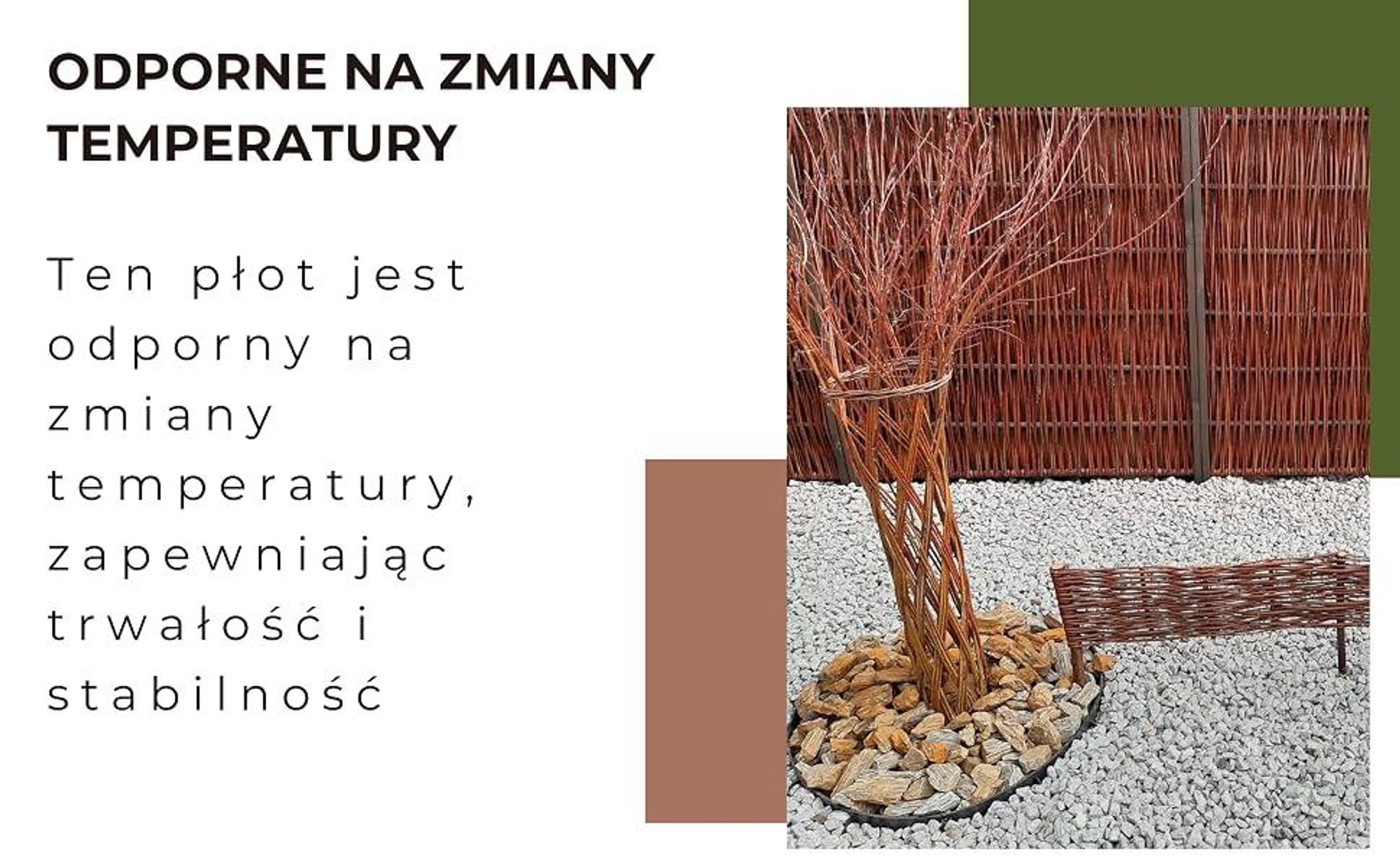 Ogrodzenia Wiklinowe Palisada Wiklinowa Okrągła Zestaw 4 sztuk 45x20 cm, Rabatka Ogrodowa, Obrzeże Trawnika, Naturalny Płotek Wiklinowy