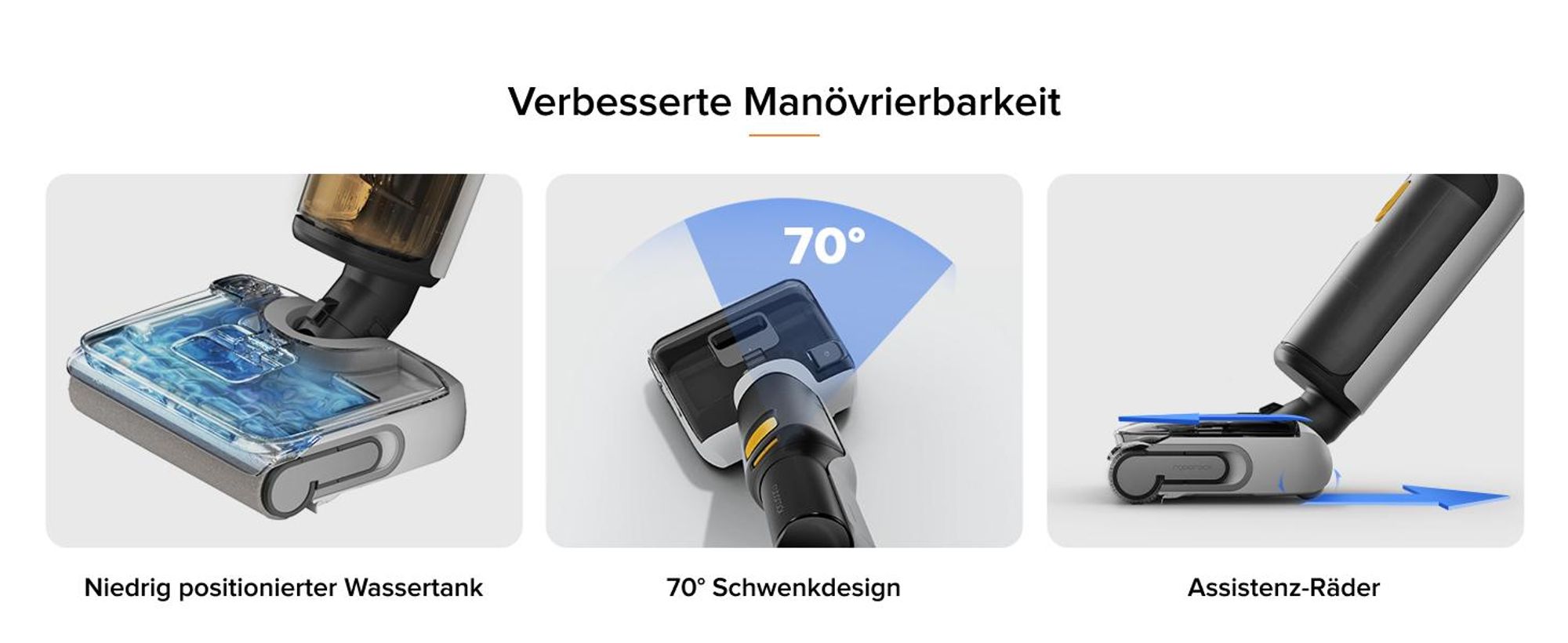 Roborock F25 BX Nass Trockensauger, 20.000 Pa, 90°C Heißluft-Schnelltrocknung & Hohe Temperaturen Selbstreinigung, 180° flach absenk