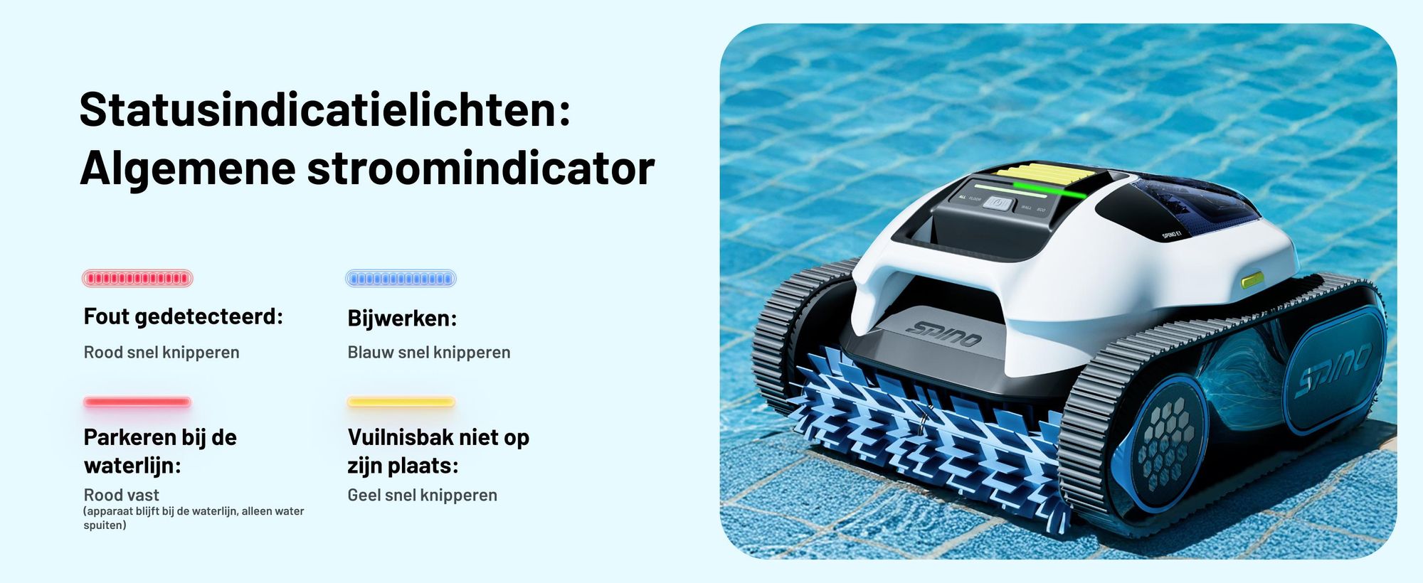 Mammotion zwembadrobot Spino E1 draadloze zwembadstofzuiger voor zwembaden tot 150 m², 6 Ah, 210 min looptijd, app, voor vloer, muur, waterleidingen