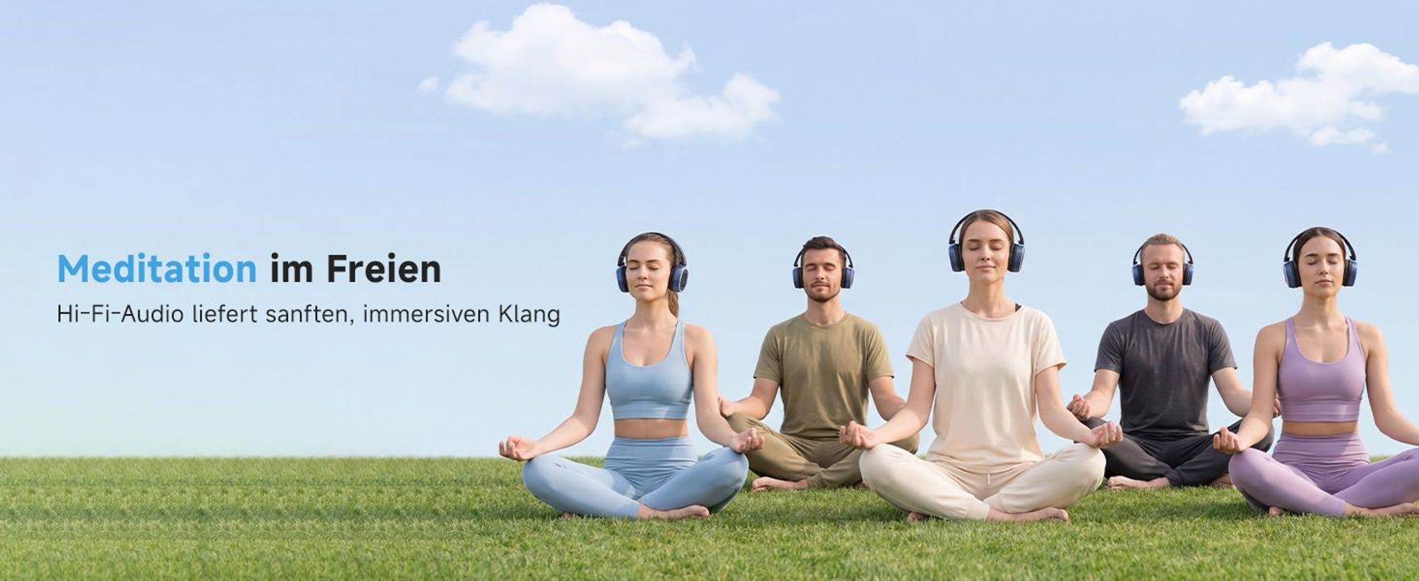 Retekess TA003P-TA004S Kopfhörer für Team-Fitness, Yoga, Freihändig, Hi-Fi-Audioqualität, 12H, Verstellbare Ohrmuscheln, Geeignet für Stille Disco