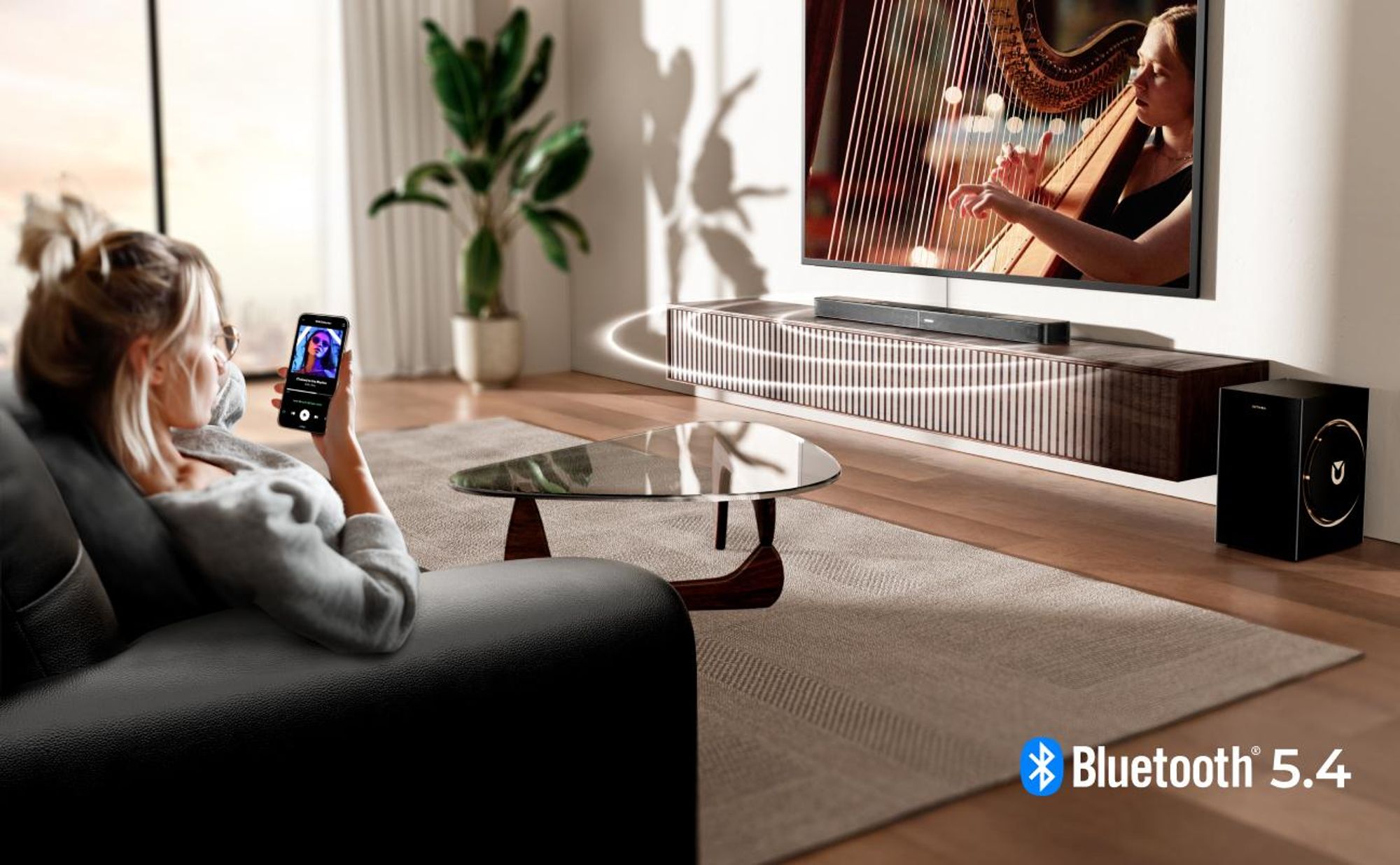 ULTIMEA 3.1.2-Kanal Soundbar mit Dolby Atmos, Surround-System für Fernseher mit 6,5-Zoll Subwoofer, Bluetooth 5.4, HDMI eARC, 360W, Skywave F30 Boom