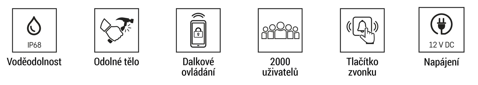 Přístupová klávesnice EMOS GoSmart s integrovanou čtečkou RFID a aplikací, inteligentní domácí kódový zámek pro dveře a brány, vodotěsný, H5023