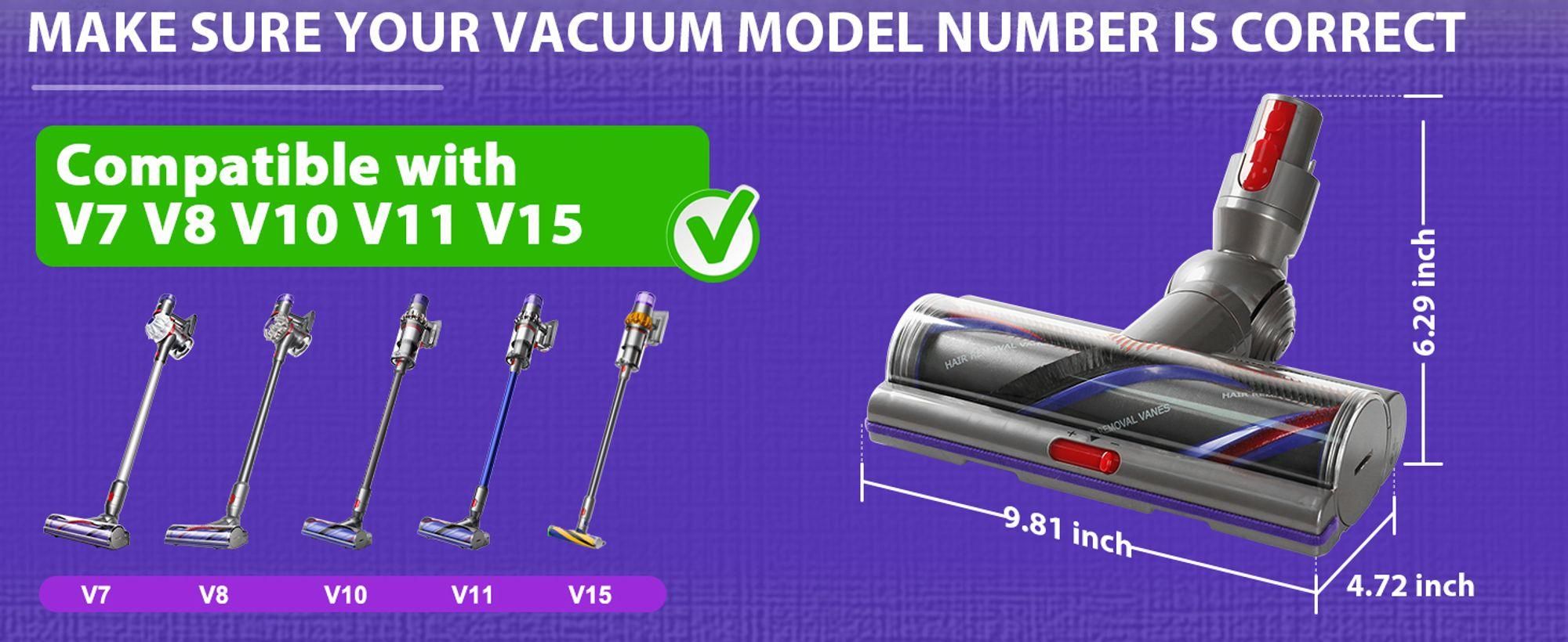 Ersatz-Staubsaugeraufsatz mit hohem Drehmoment für Dyson V11 V15 V10 V8 V7, Upgrade-Staubsaugerkopf für Dyson Staubsaugerteile und Zubehör