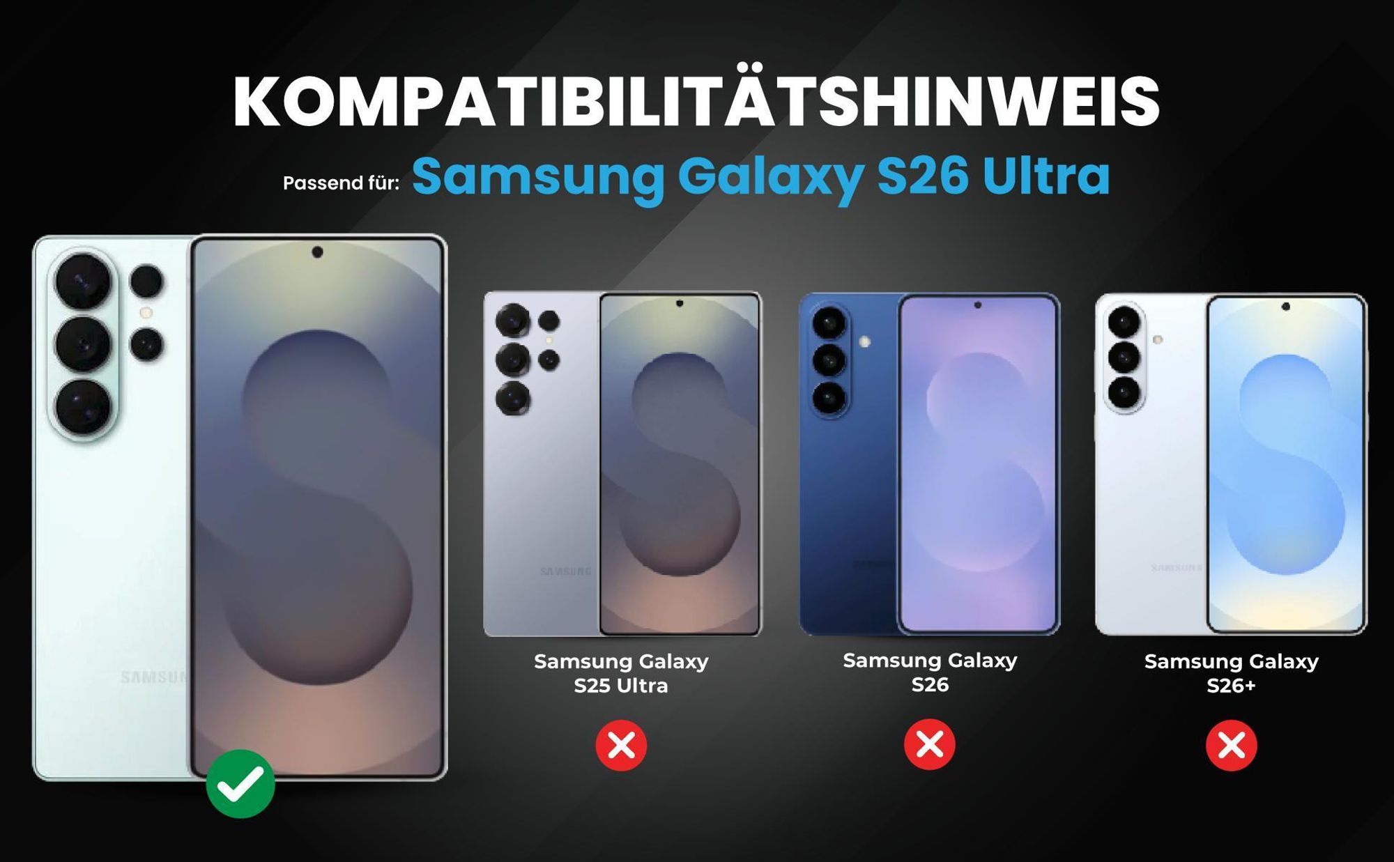 Kompatibilitätshinweise Hülle für Samsung Galaxy S26 Ultra