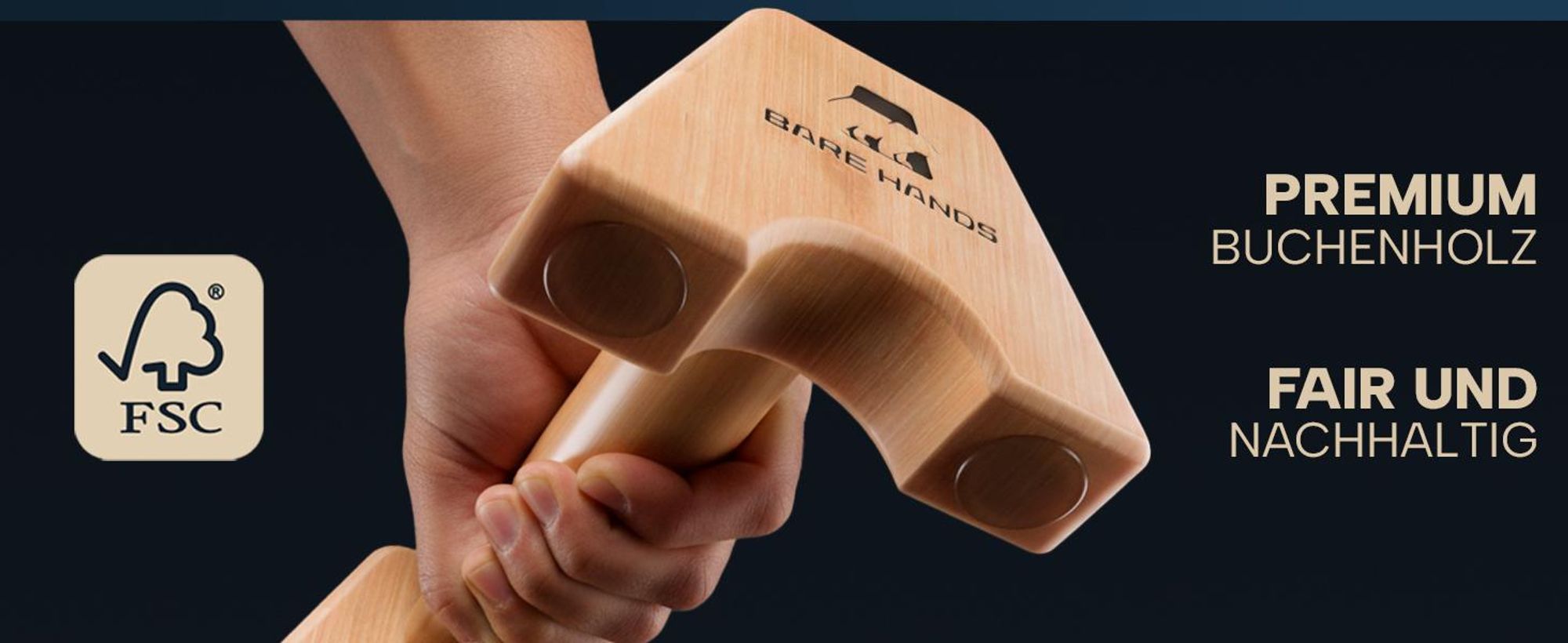Bare Hands BH-001, Holz, Holz, 135 mm, 230 mm, 90 mm